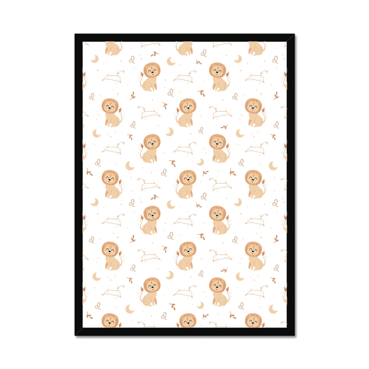 Leo Pattern Framed Print