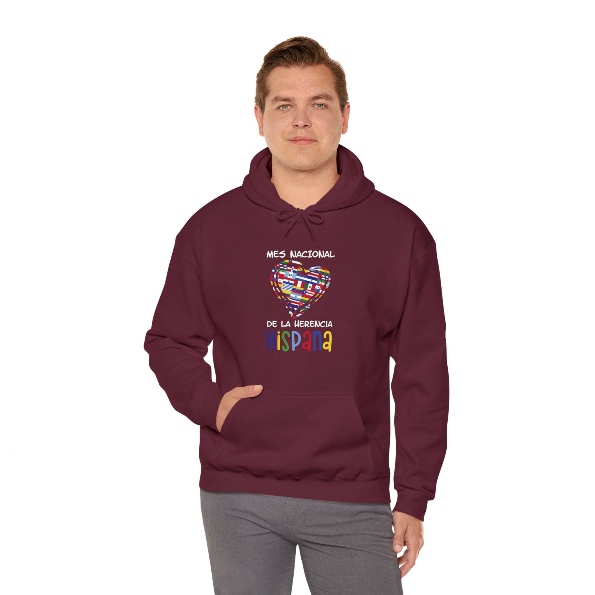 Mes Nacional Heart - Hispanic Heritage Month Unisex Hoodie