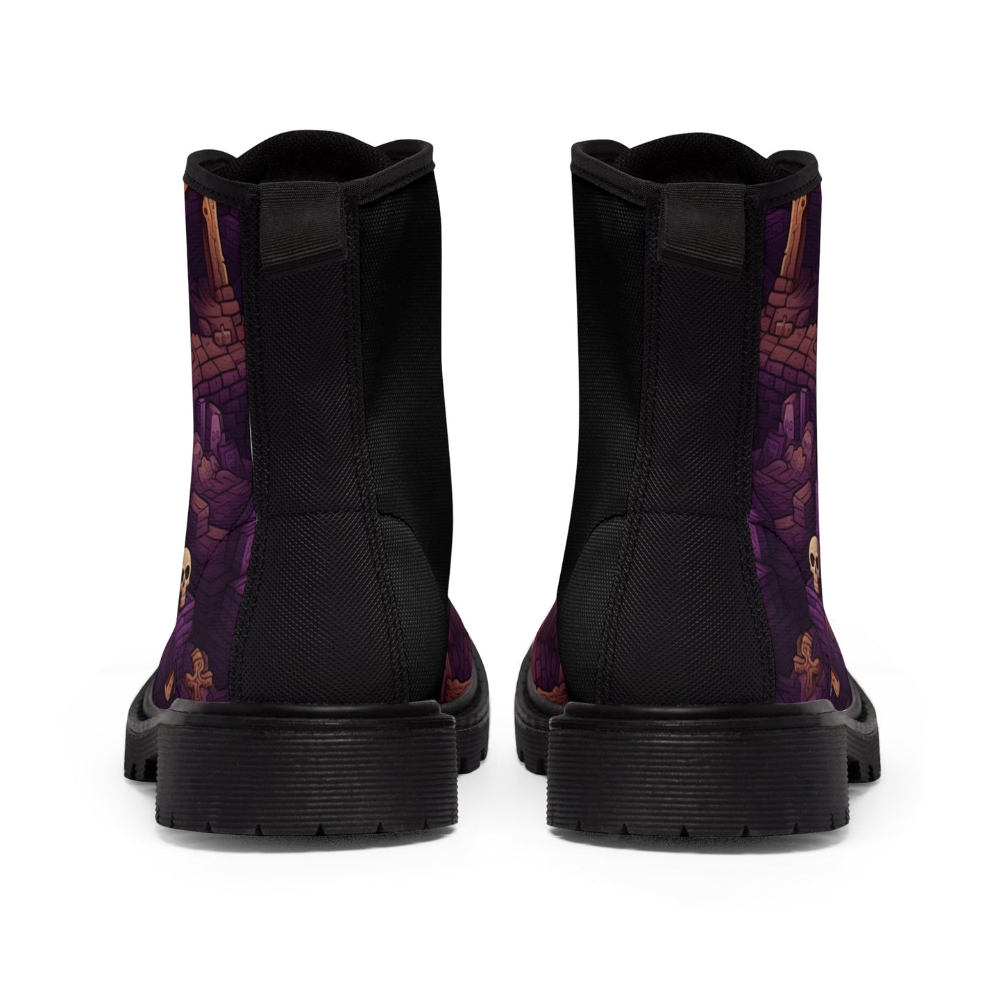 Skulls & Crosses Halloween Women's Canvas Boots