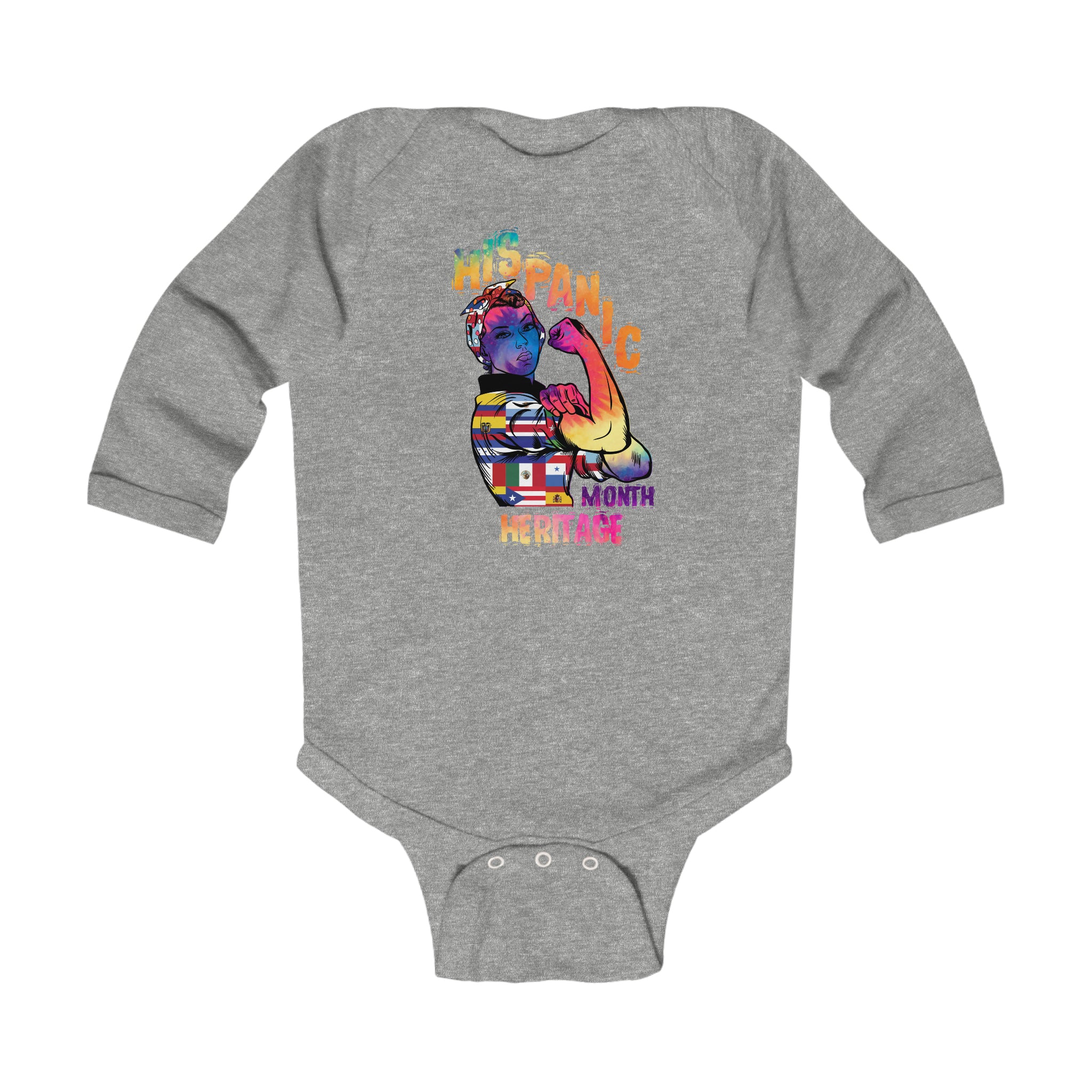 Strong Hispanic Woman - Hispanic Heritage Month Infant Long Sleeve Bodysuit