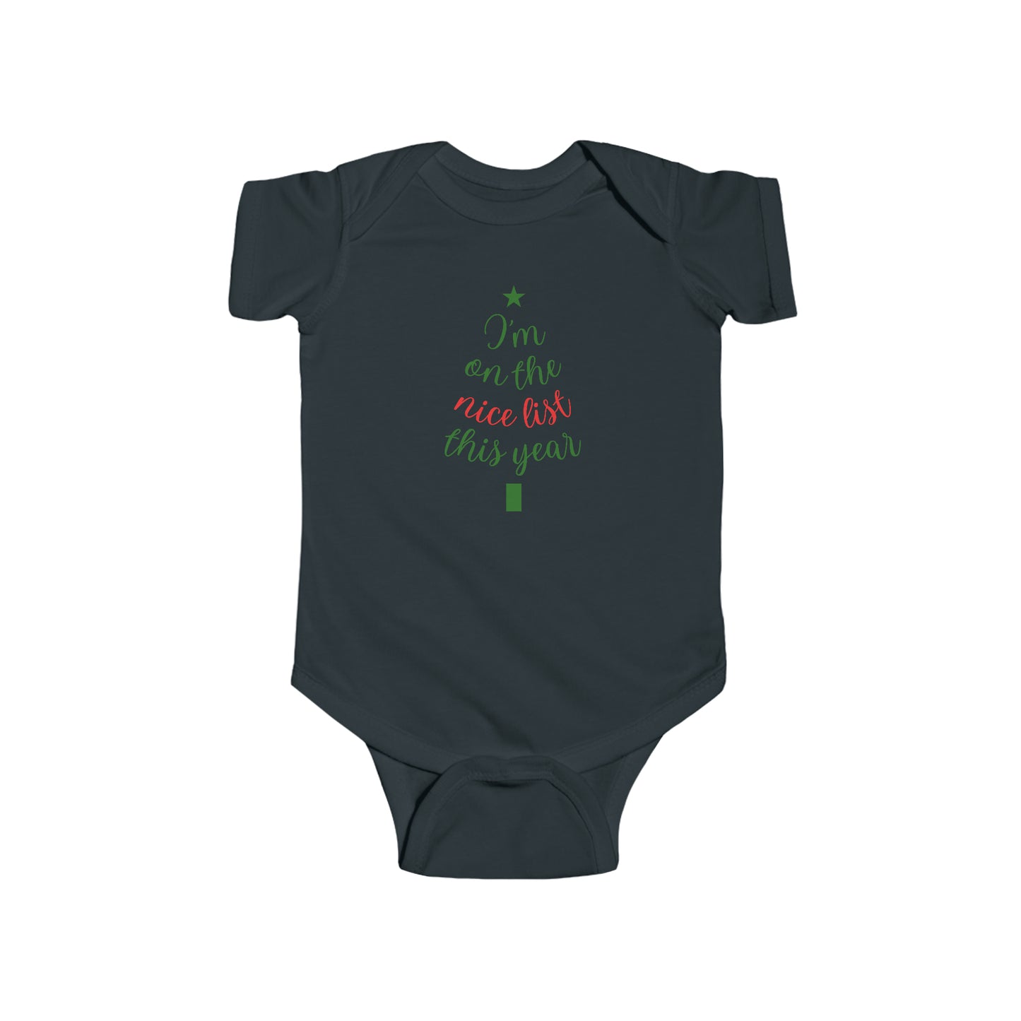 I'm On the Nice List This Year Infant Fine Jersey Bodysuit