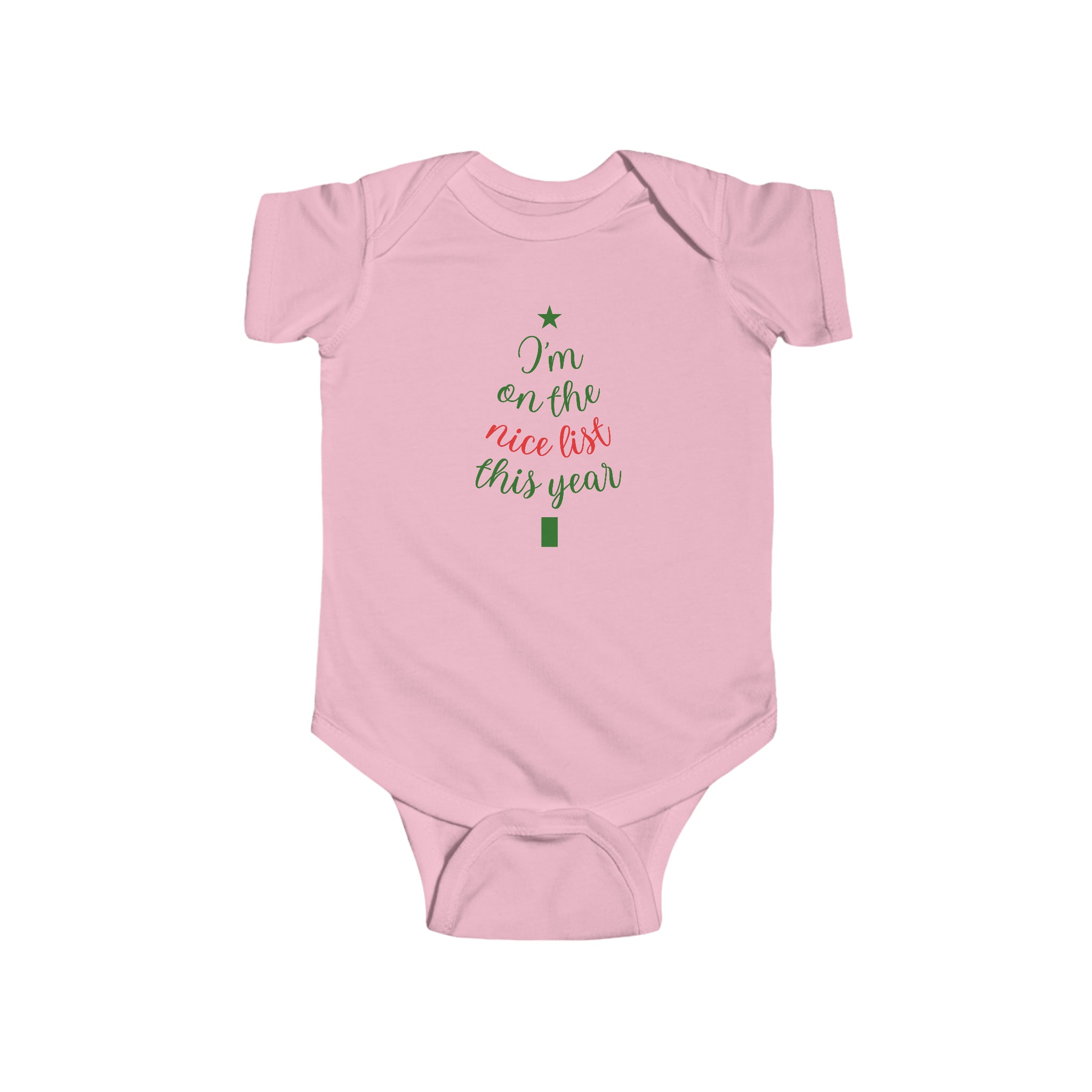 I'm On the Nice List This Year Infant Fine Jersey Bodysuit