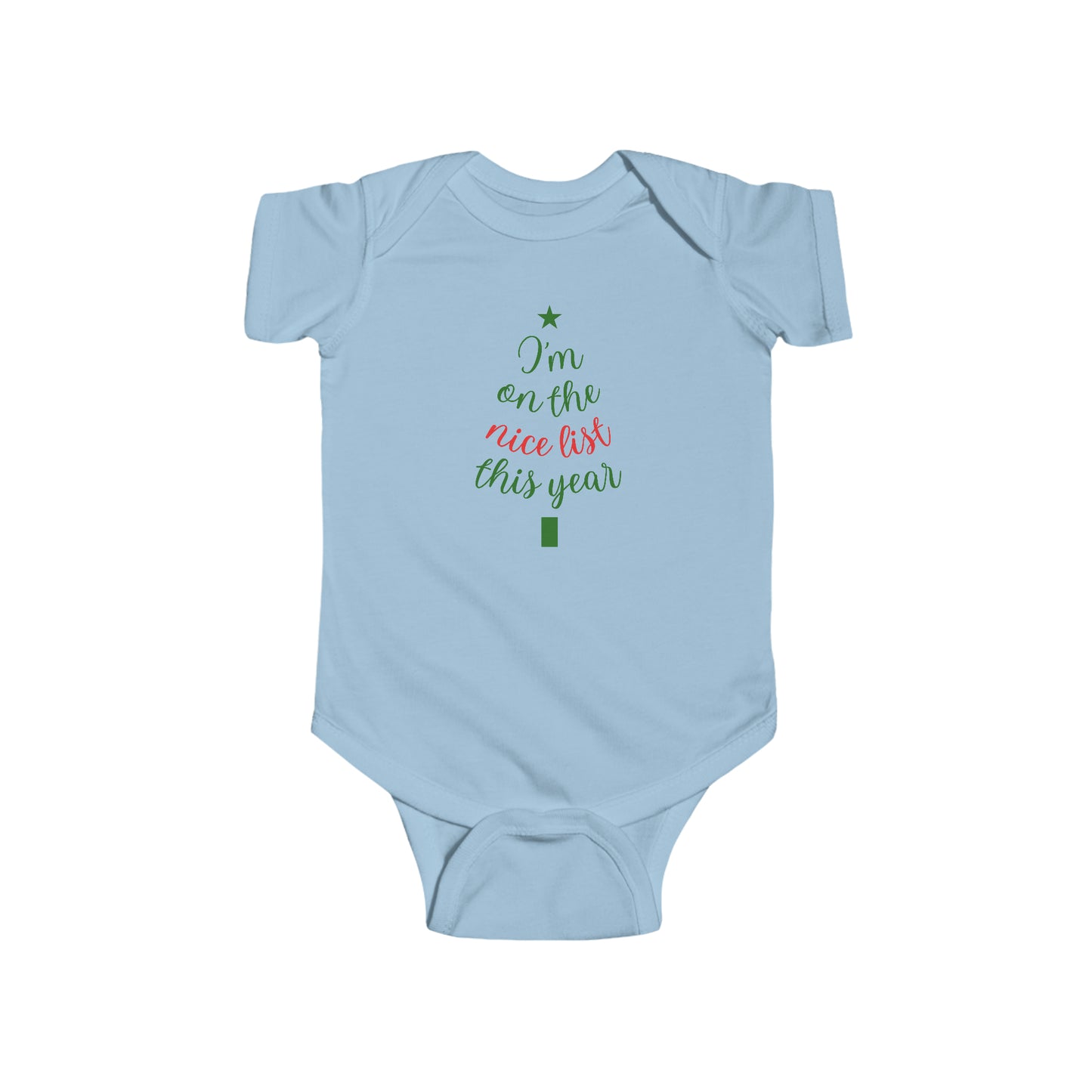 I'm On the Nice List This Year Infant Fine Jersey Bodysuit