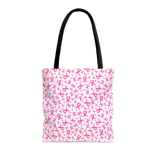 Pink Ribbon Breast Cancer Awareness Tote Bag