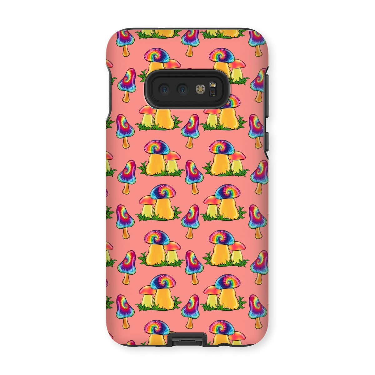 Retro Mushroom Pattern - Pink Tough Phone Case