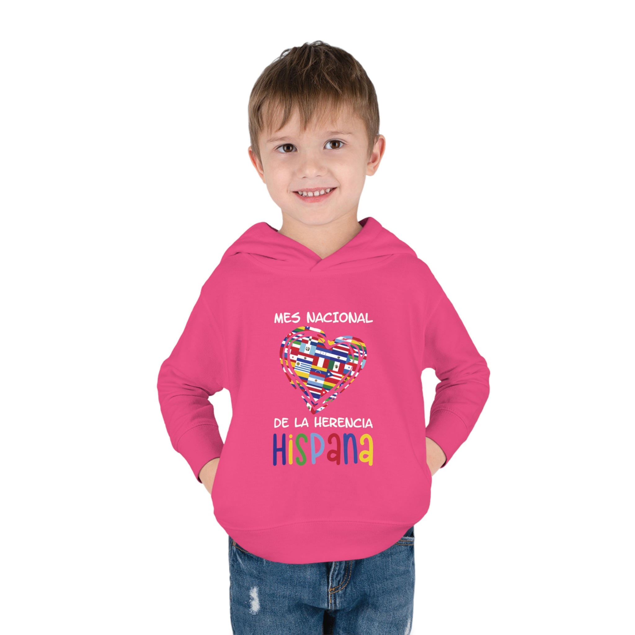 Mes Nacional Heart - Hispanic Heritage Month Toddler Hoodie
