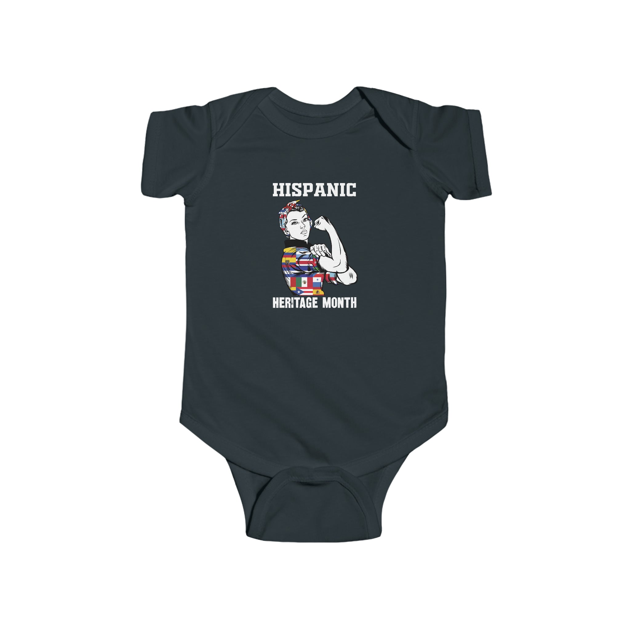 Muscle Strong Woman - Hispanic Heritage Month Infant  Bodysuit
