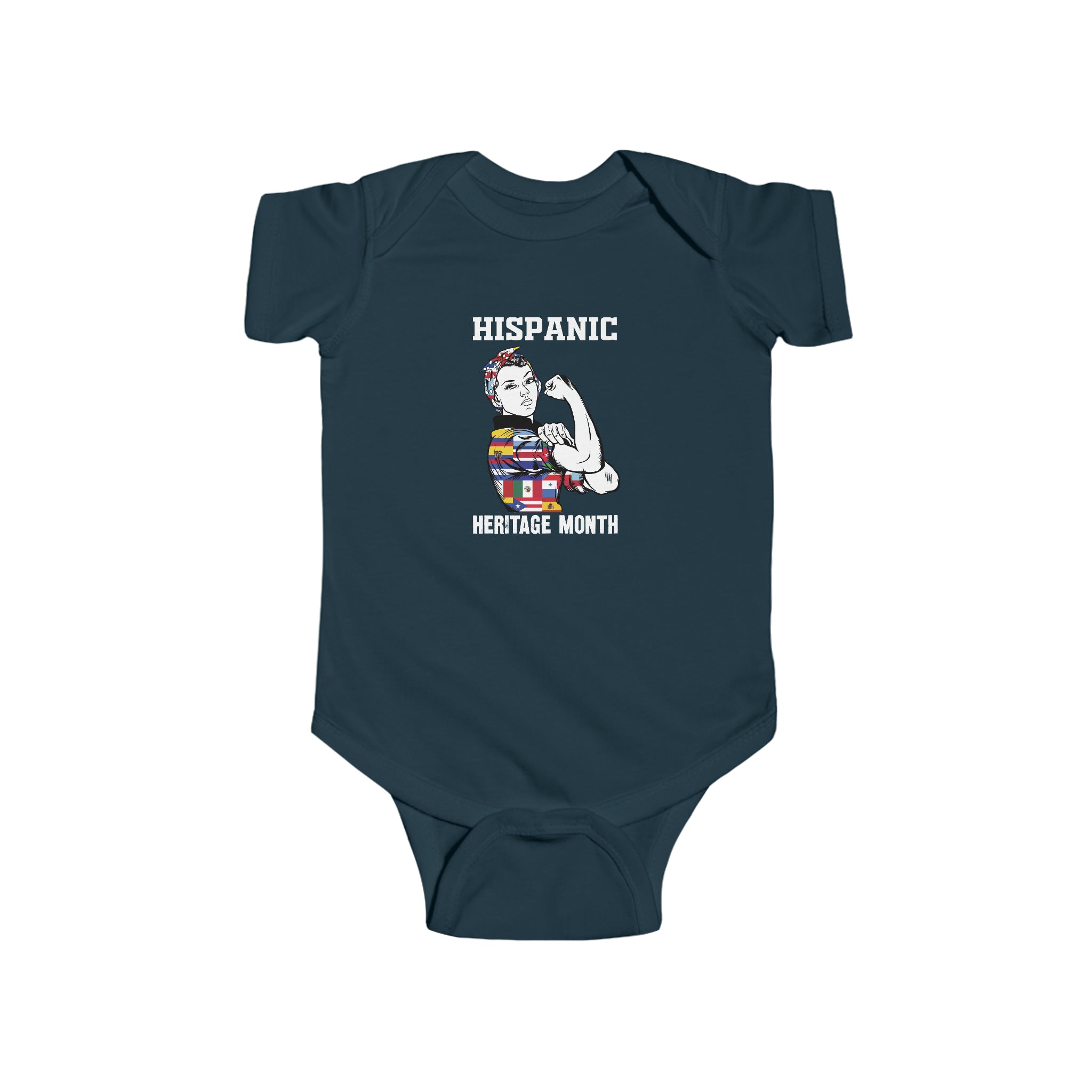 Muscle Strong Woman - Hispanic Heritage Month Infant  Bodysuit