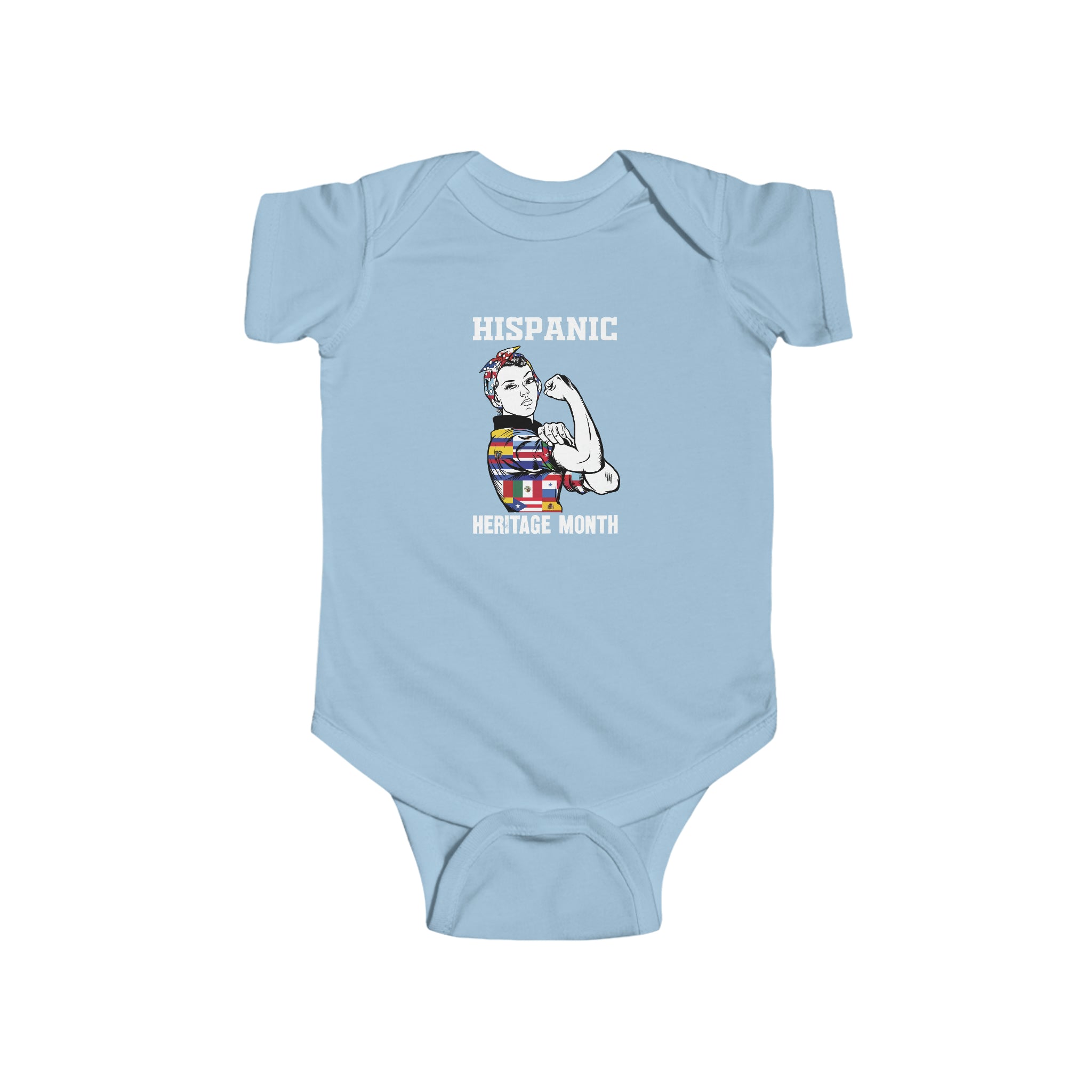 Muscle Strong Woman - Hispanic Heritage Month Infant  Bodysuit