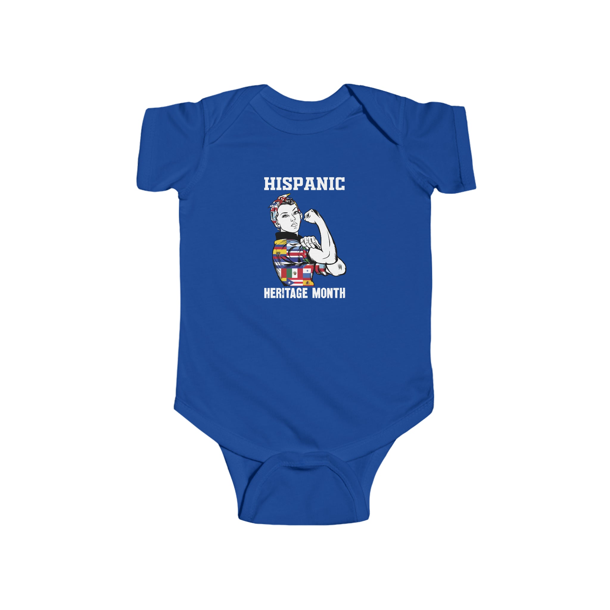 Muscle Strong Woman - Hispanic Heritage Month Infant  Bodysuit