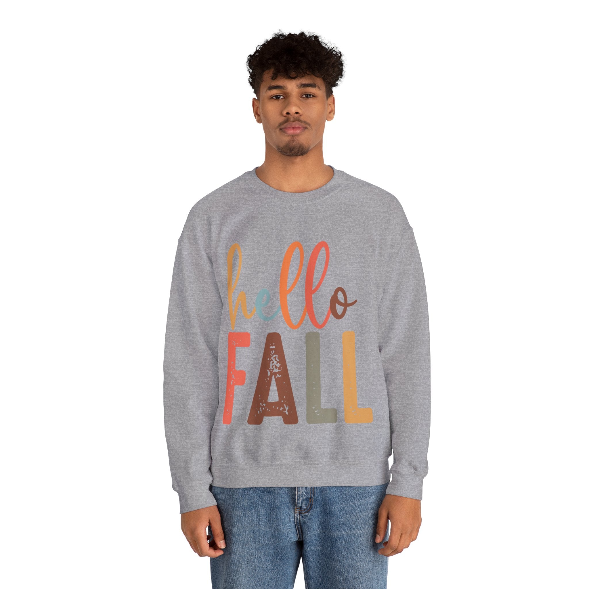 Hello Fall, Hellow Fall Sweatshirt,  Unisex Heavy Blend™ Crewneck Sweatshirt
