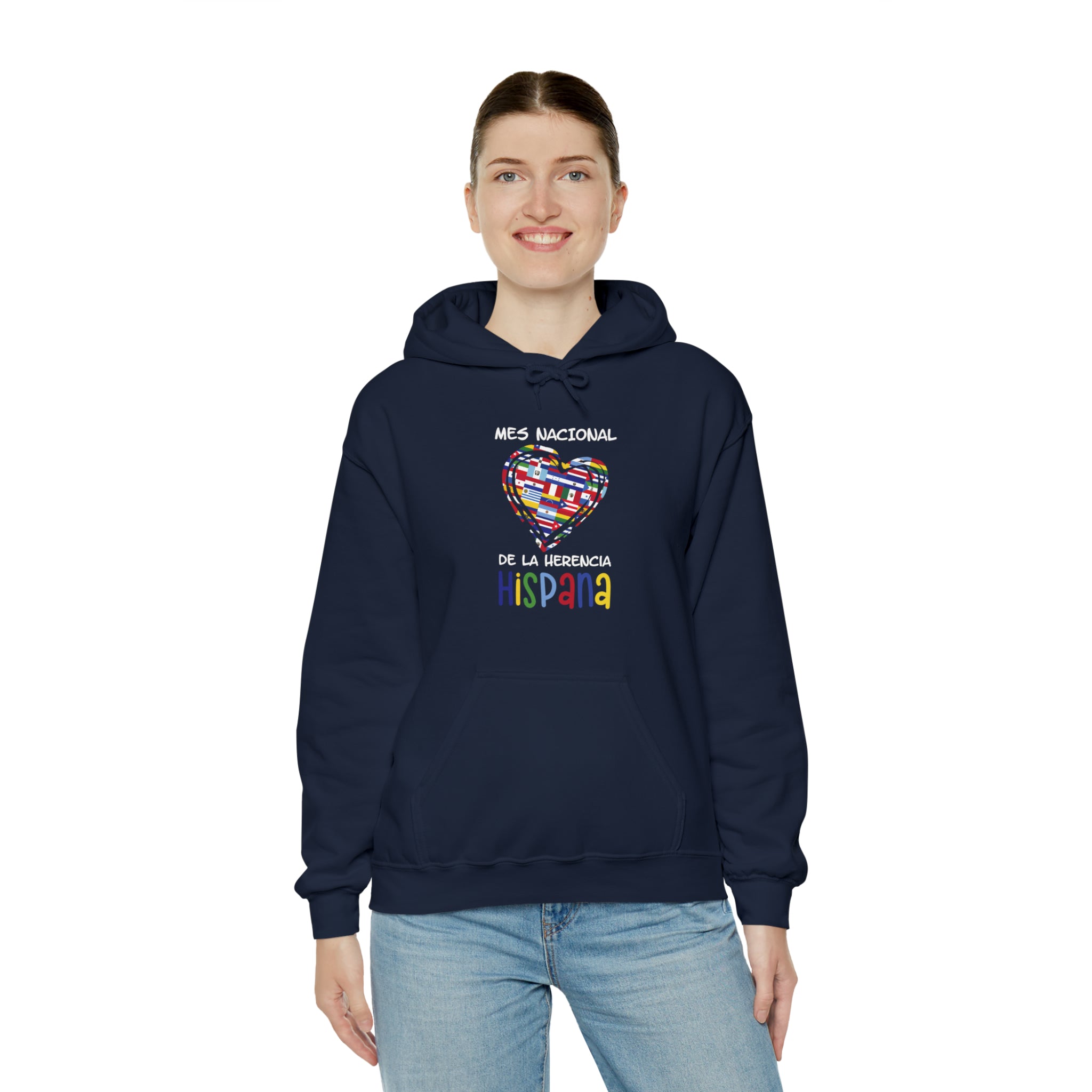 Mes Nacional Heart - Hispanic Heritage Month Unisex Hoodie