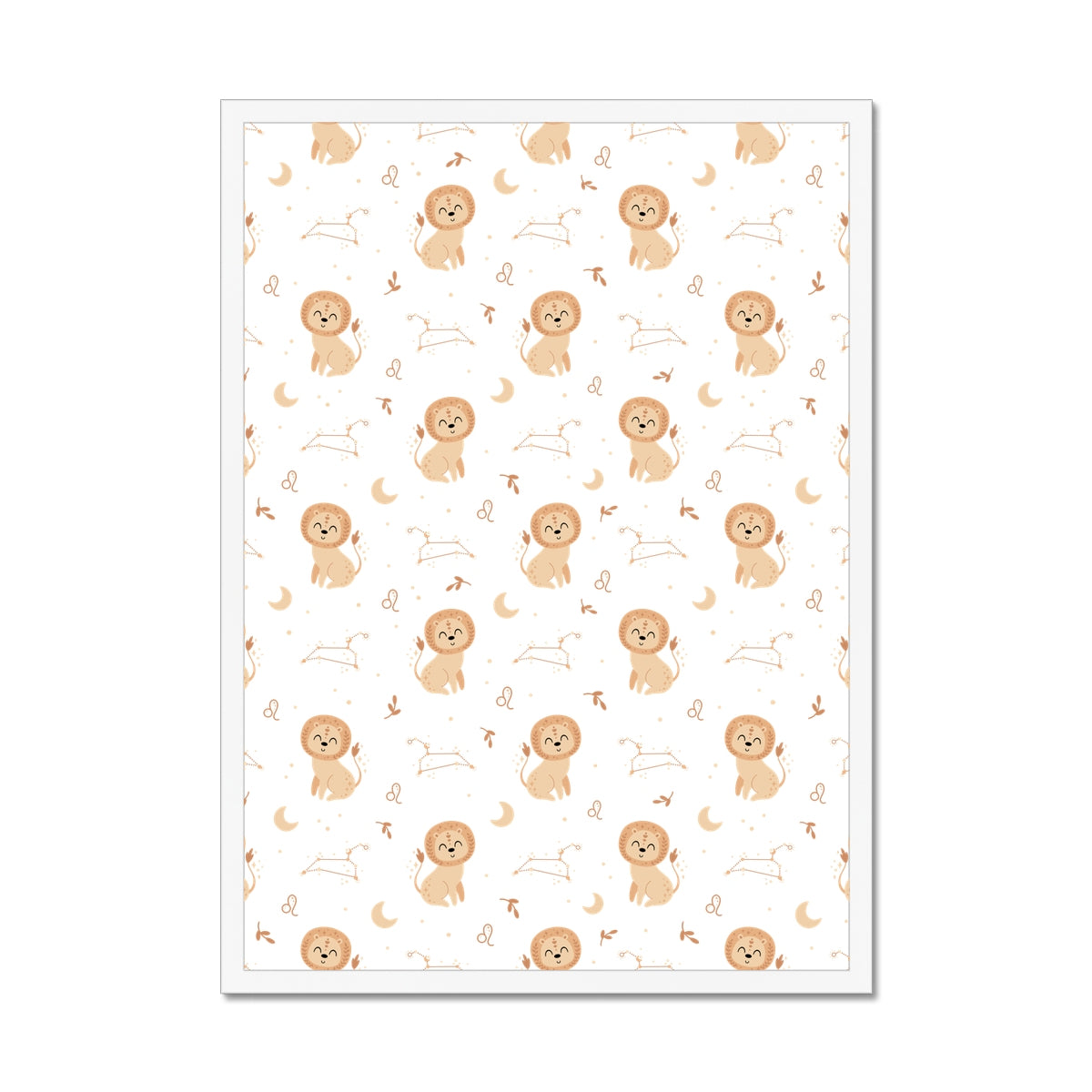 Leo Pattern Framed Print