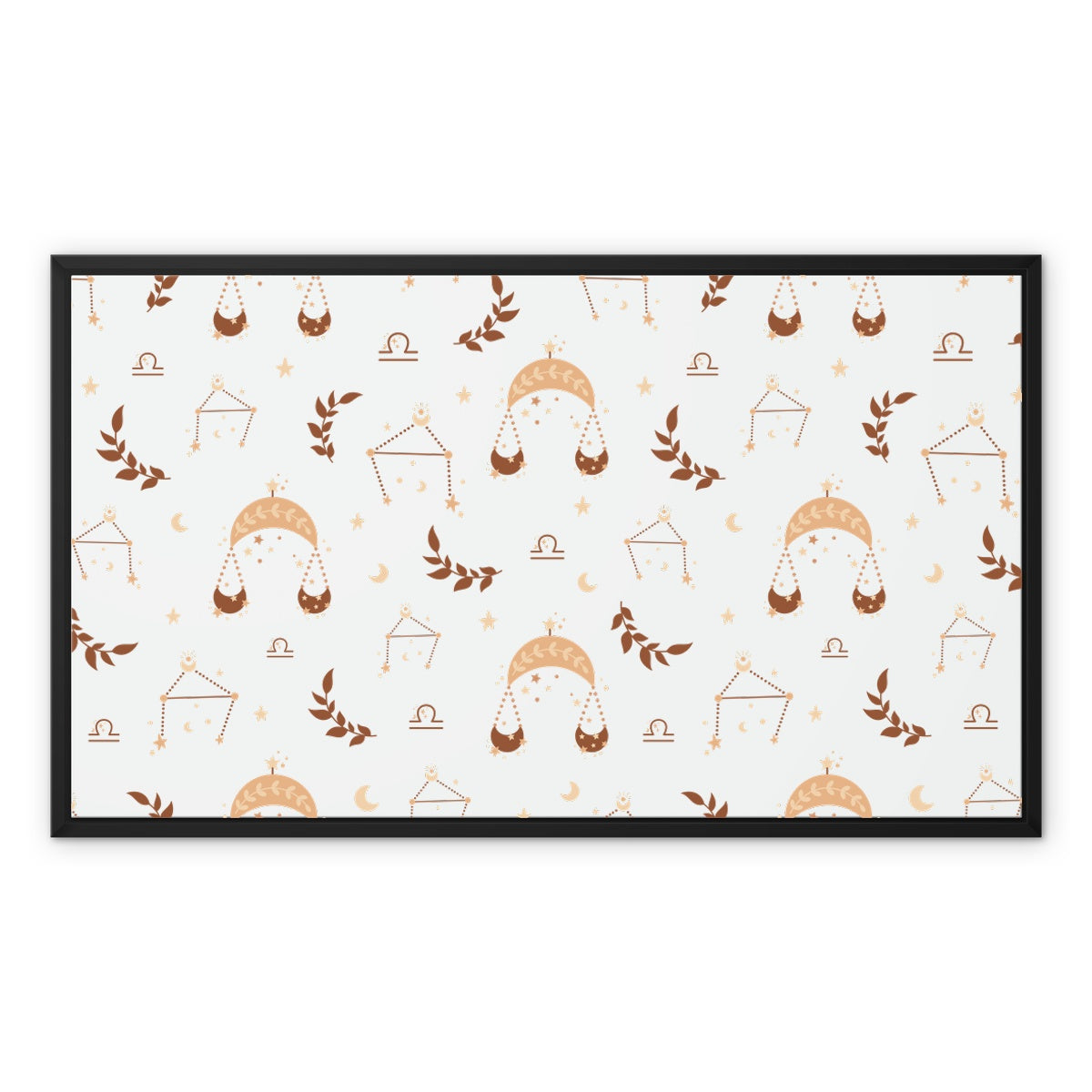 Libra Pattern Framed Canvas