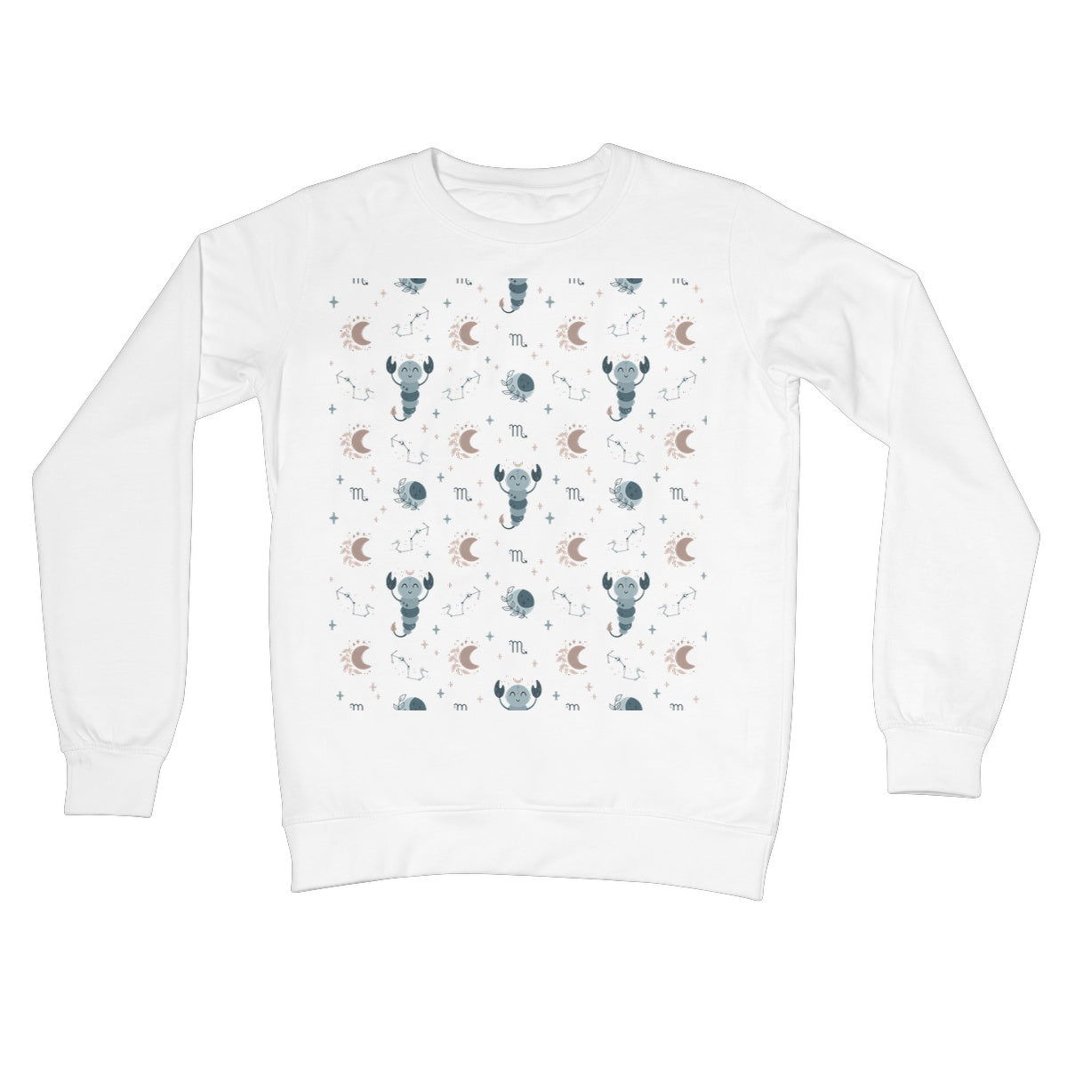 Scorpio Pattern Crew Neck Sweatshirt