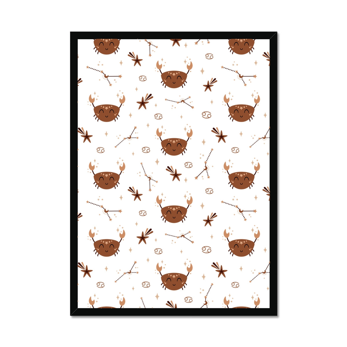 Cancer Pattern Framed Print