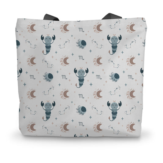 Scorpio Pattern Canvas Tote Bag