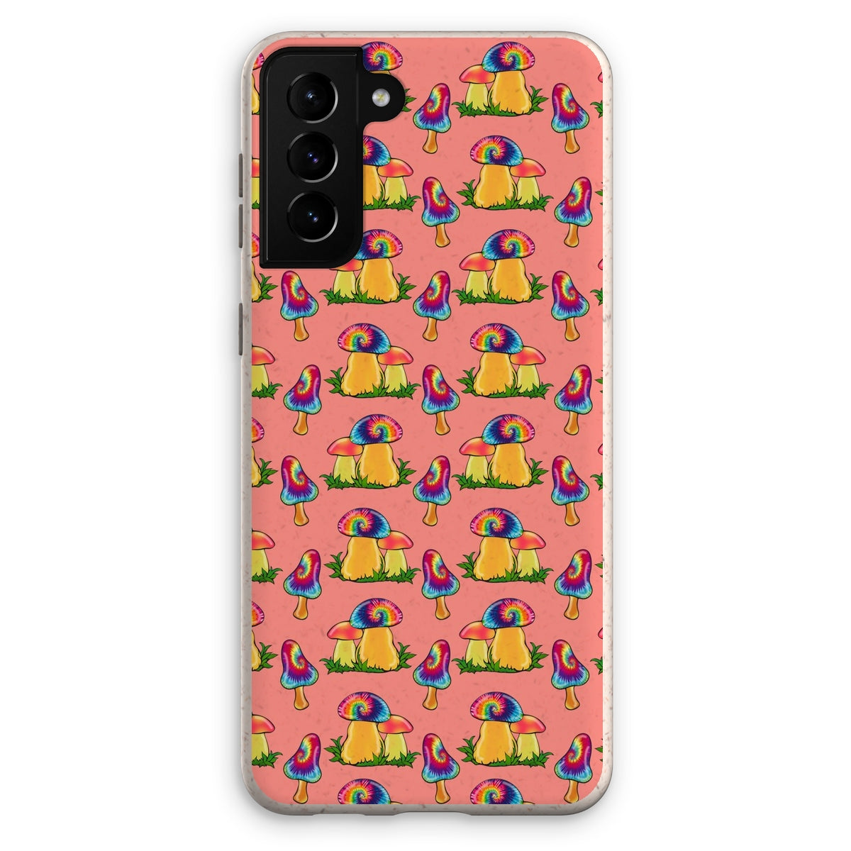 Retro Mushroom Pattern - Pink Eco Phone Case