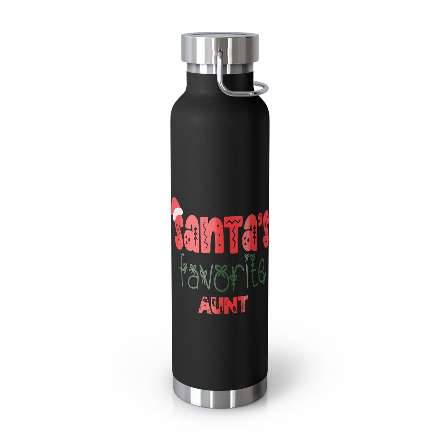 Santa's Favorite Aunt Copper Vacuum Insulated Bottle, 22oz