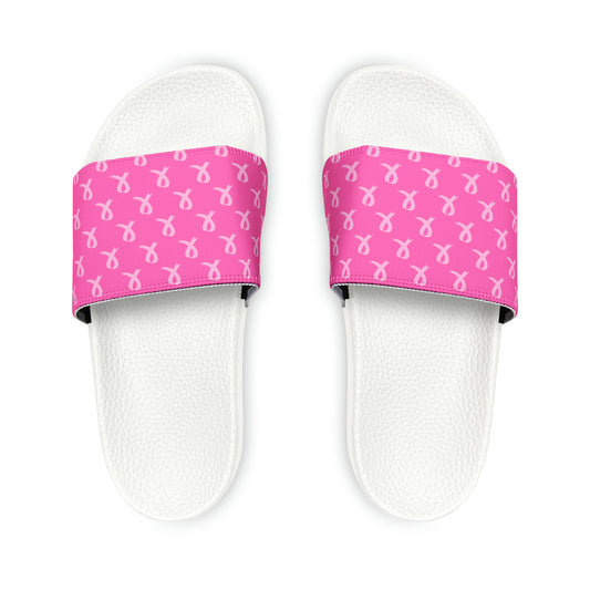 Breast Cancer Women's PU Slide Sandals