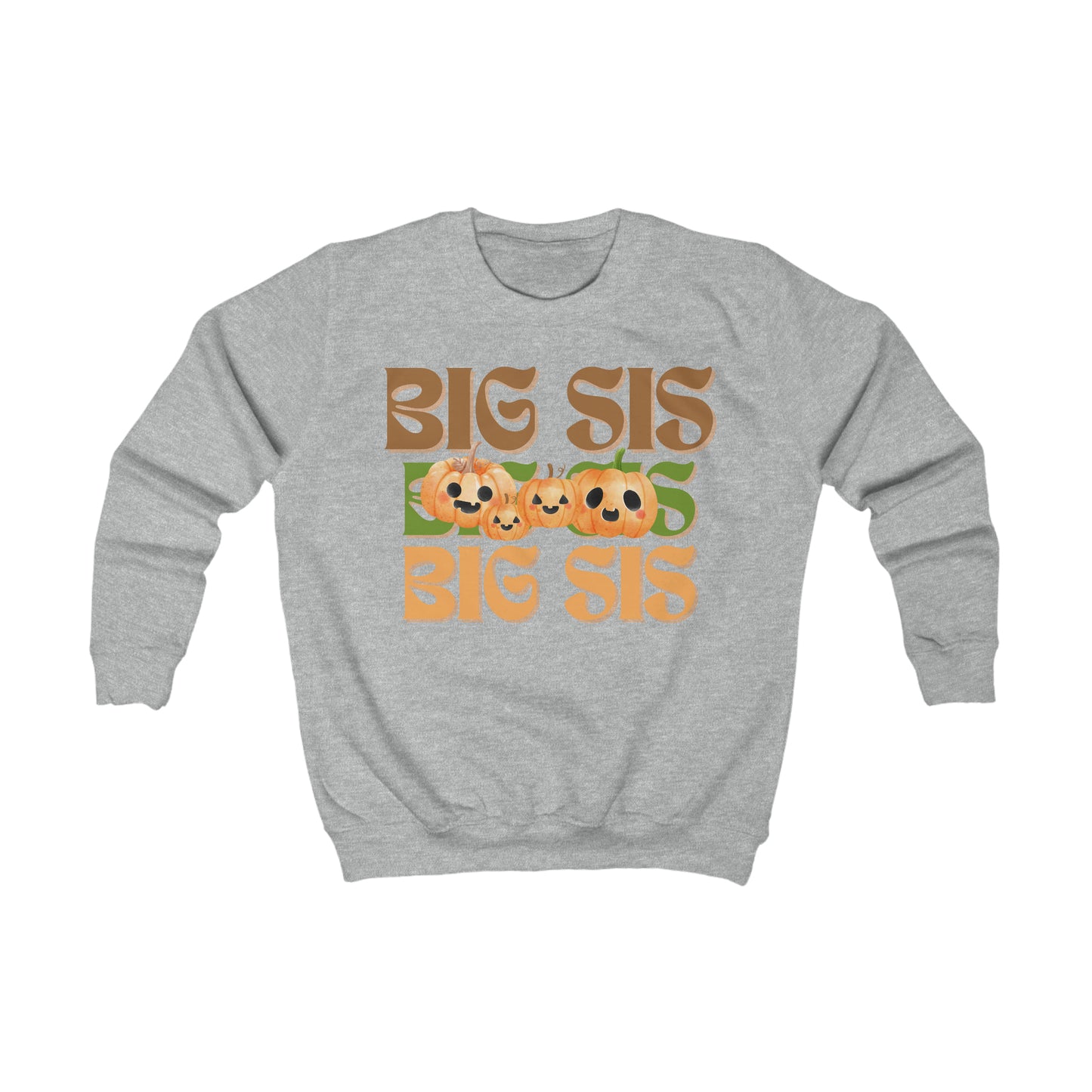 Big Sis Pumpkin Kids Sweatshirt