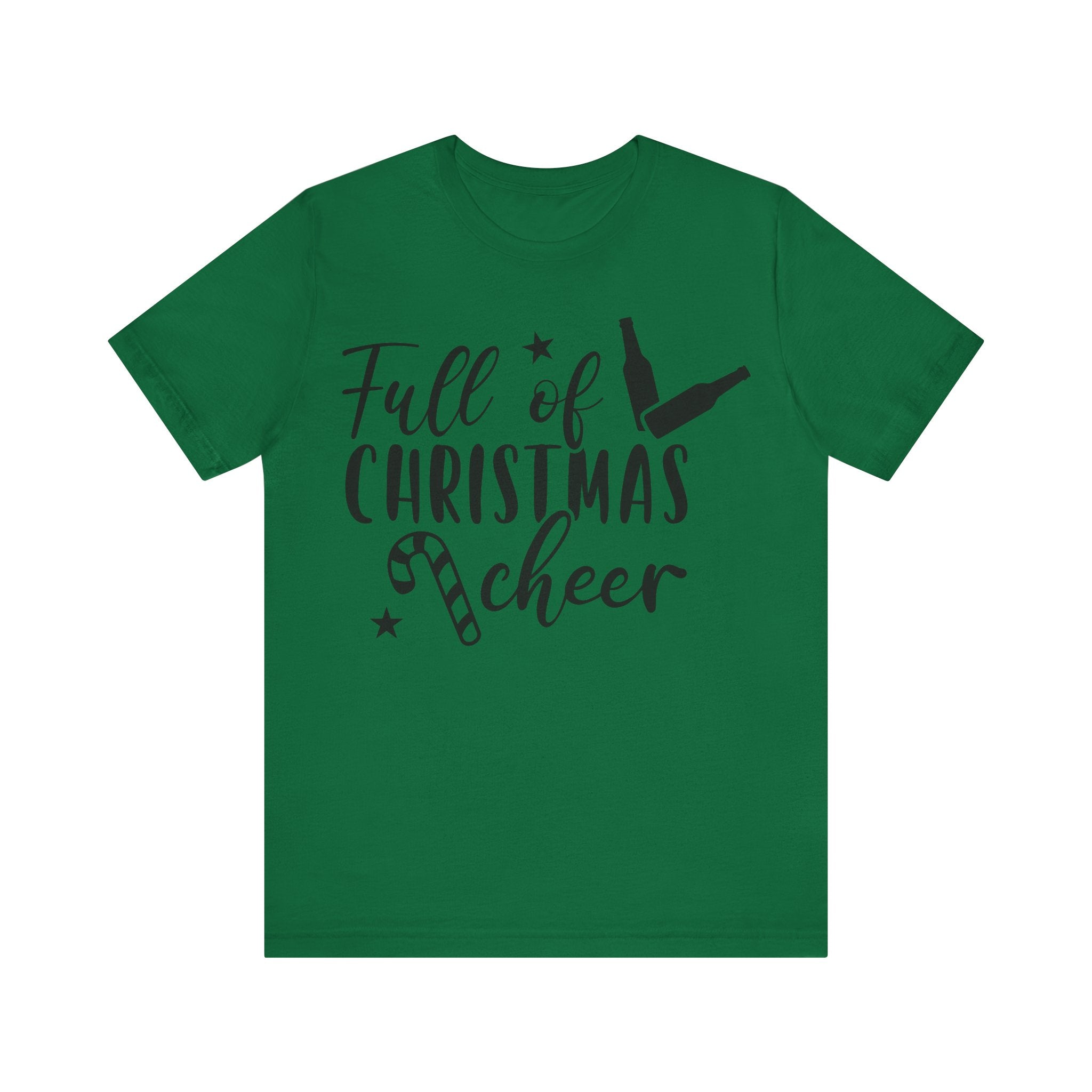 Full of Christmas Cheer & Beer Unisex Jersey Short Sleeve Tee