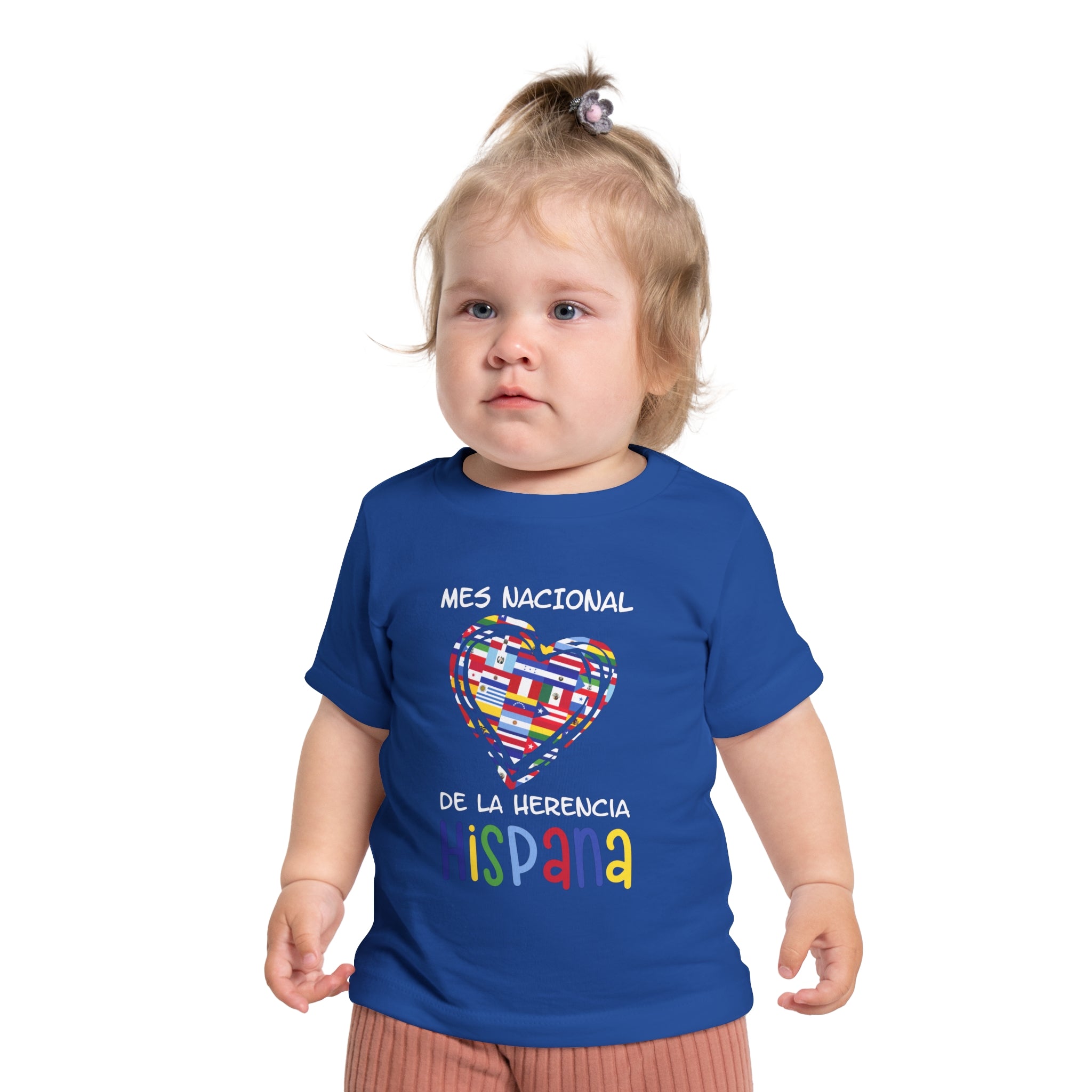 Mes Nacional Heart - Hispanic Heritage Month Baby Short Sleeve T-Shirt