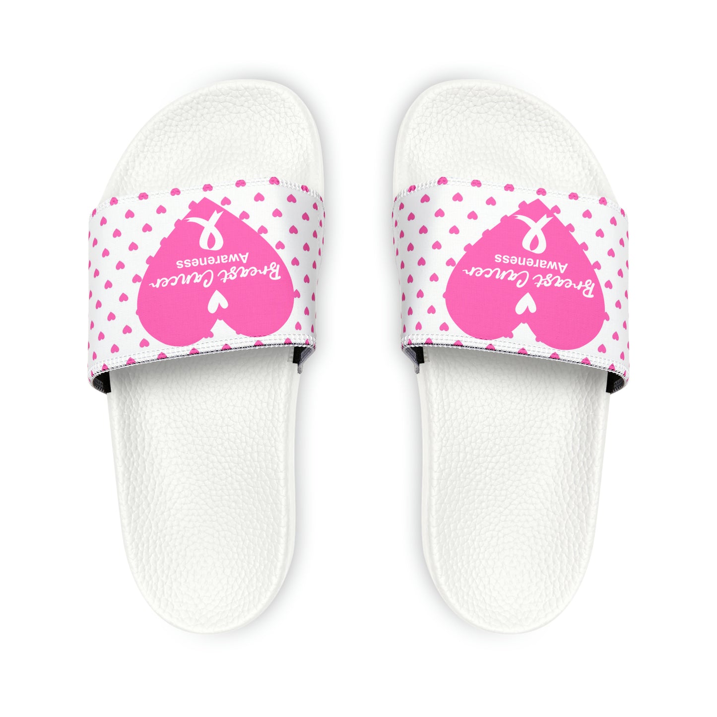 Breast Cancer Women's PU Slide Sandals