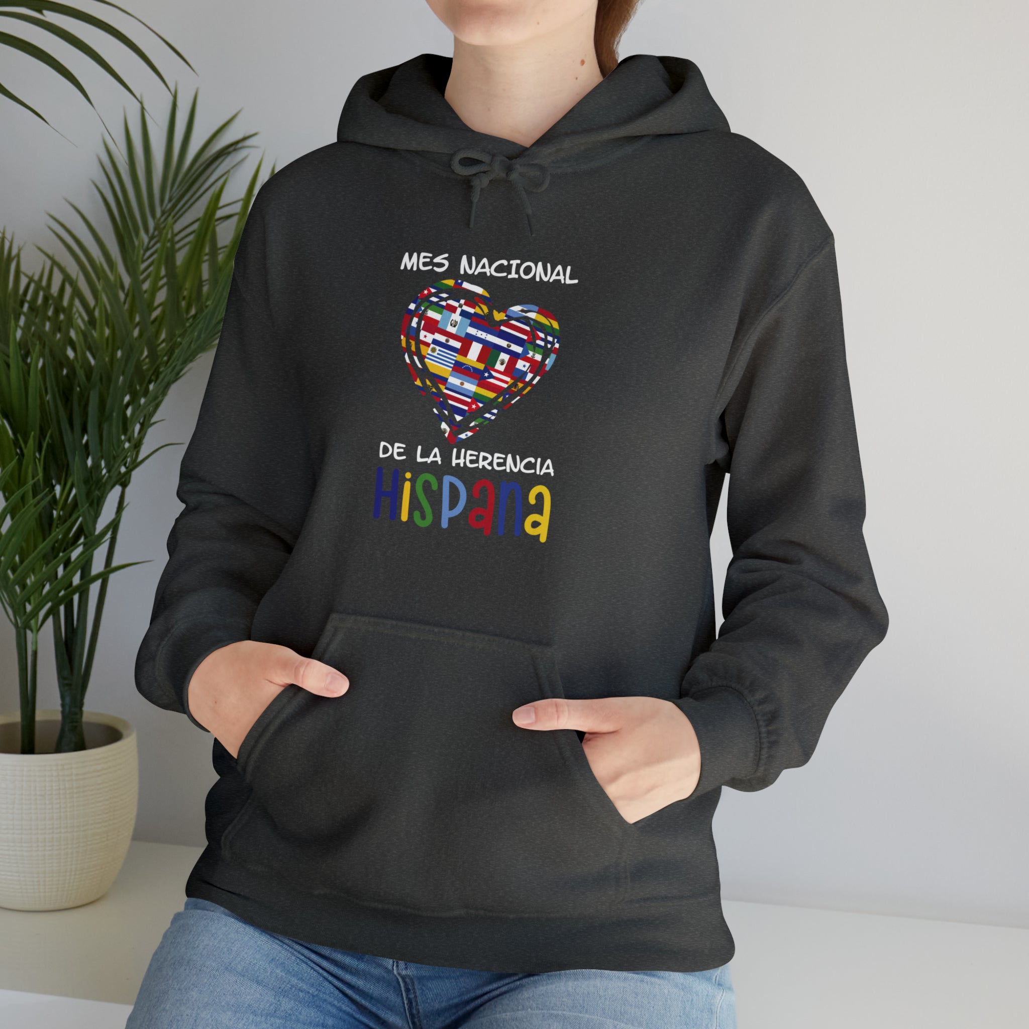 Mes Nacional Heart - Hispanic Heritage Month Unisex Hoodie