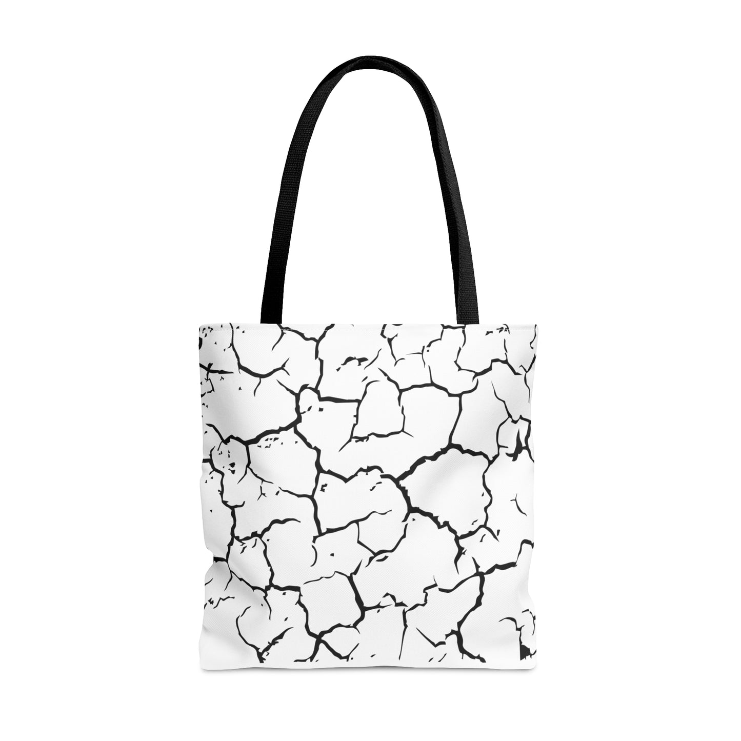 Cracked Black & WhiteTote Bag (AOP)