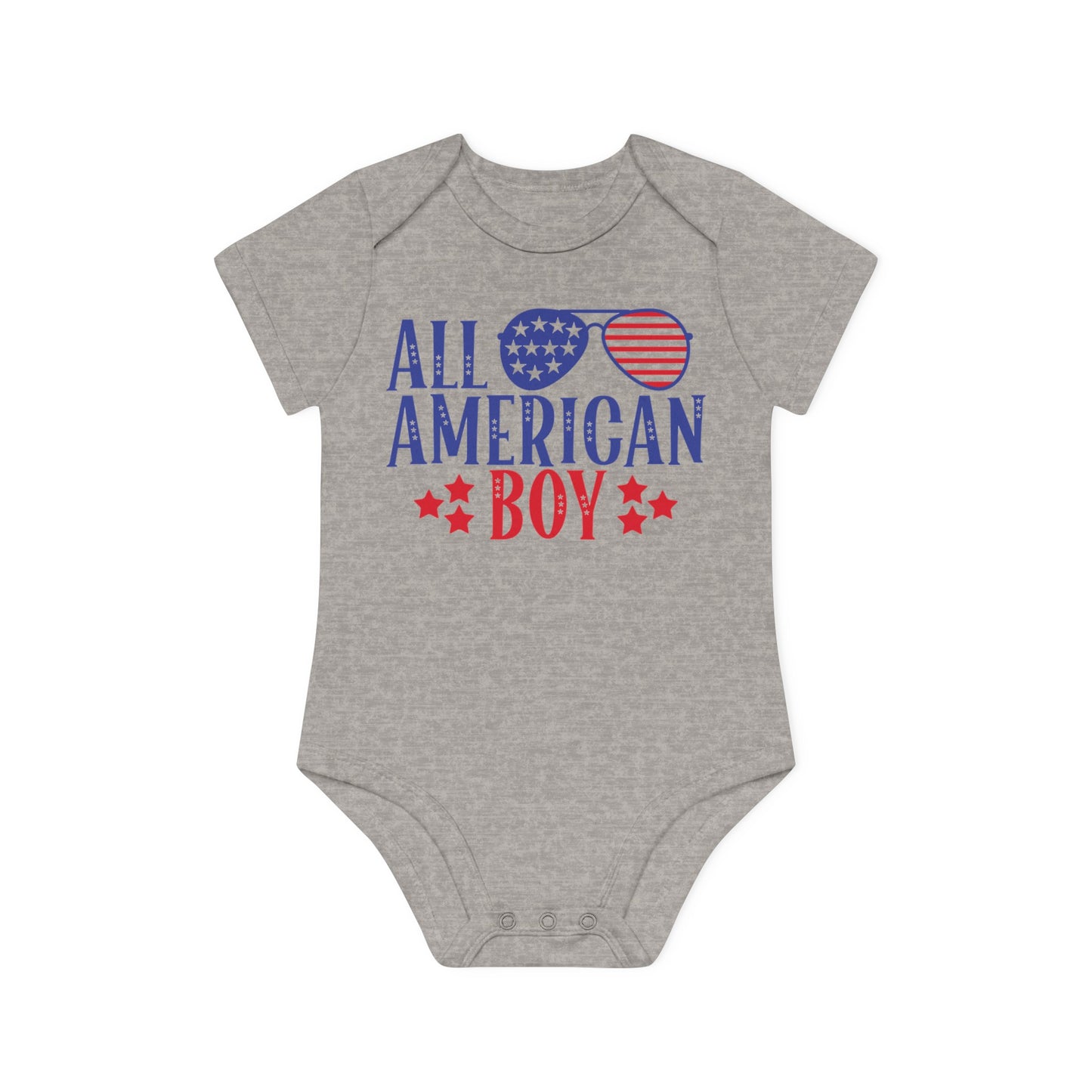 All American Boy, All American Boy Onesie, All American Boy Bodysuit, All American Boy Jumpsuit, Baby Organic Short Sleeve Bodysuit