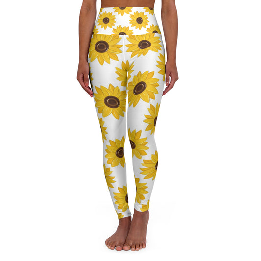 Sunflowers High Waisted Yoga Leggings