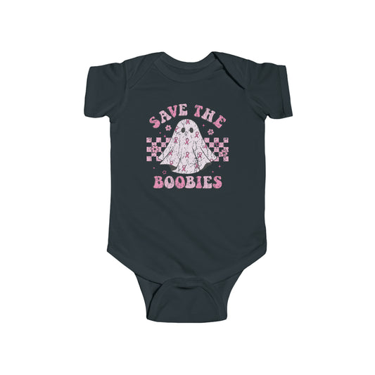 Save The Boobies Breast Cancer Awareness, Infant Fine Jersey Bodysuit