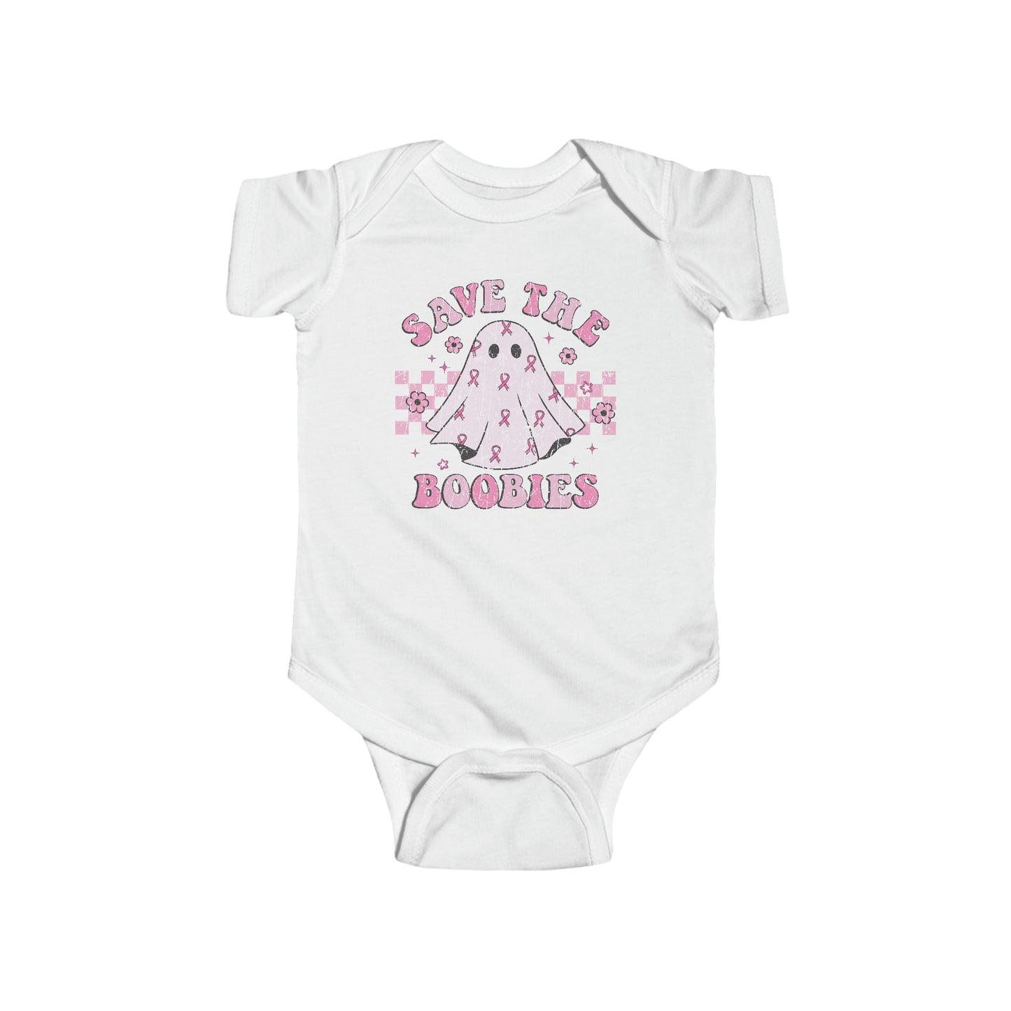 Save The Boobies Breast Cancer Awareness, Infant Fine Jersey Bodysuit