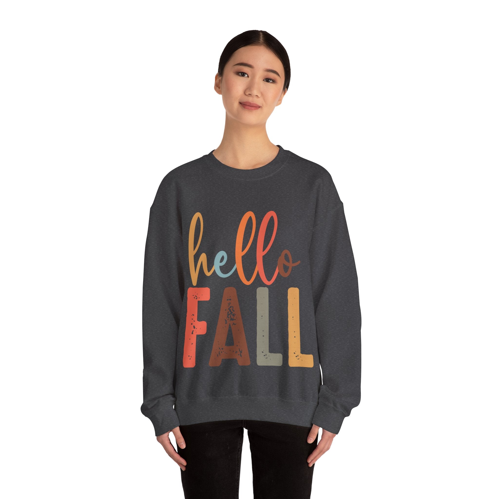 Hello Fall, Hellow Fall Sweatshirt,  Unisex Heavy Blend™ Crewneck Sweatshirt