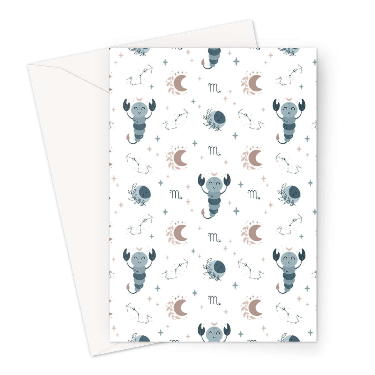 Scorpio Pattern Greeting Card