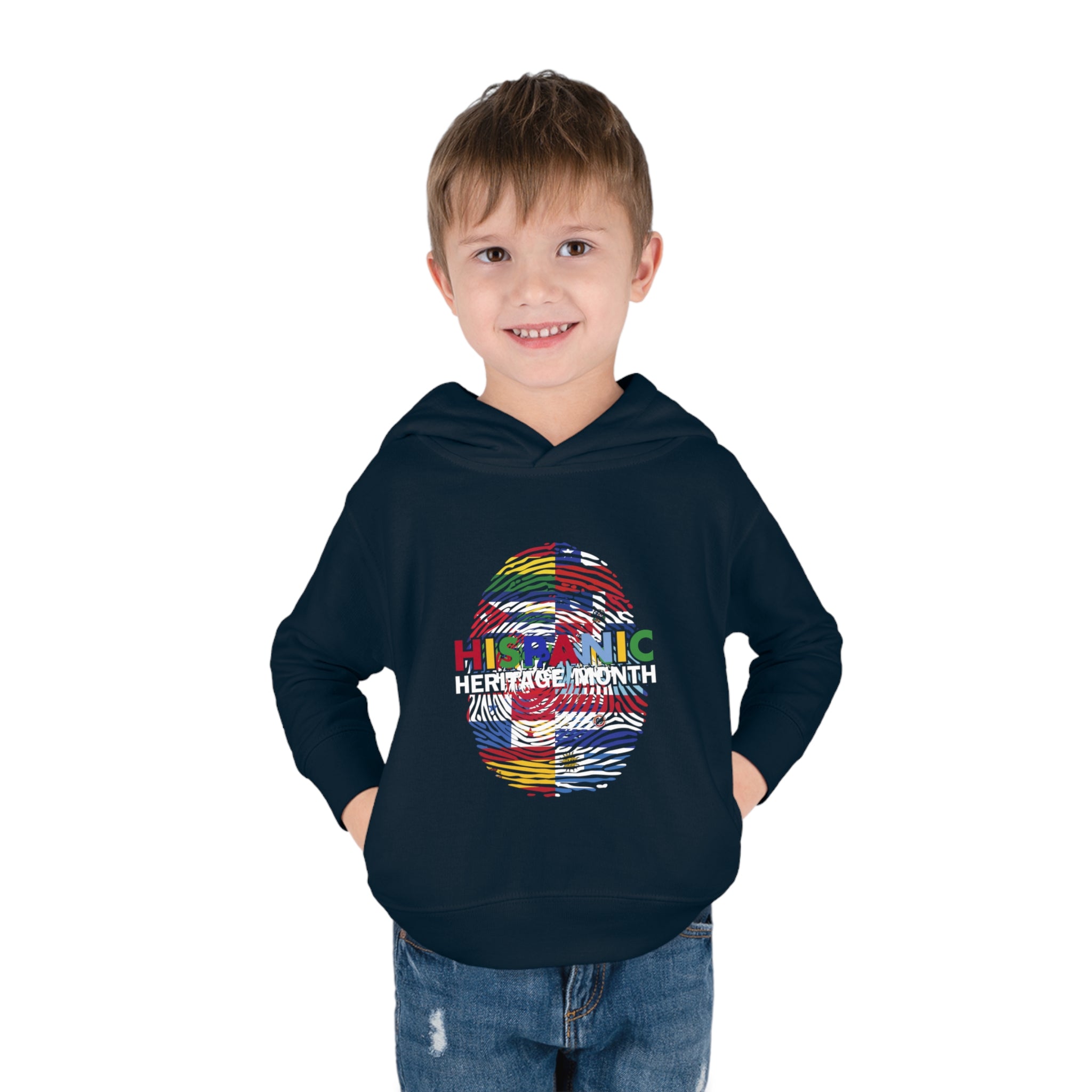 Flag Fingerprint - Hispanic Heritage Month Toddler Hoodie