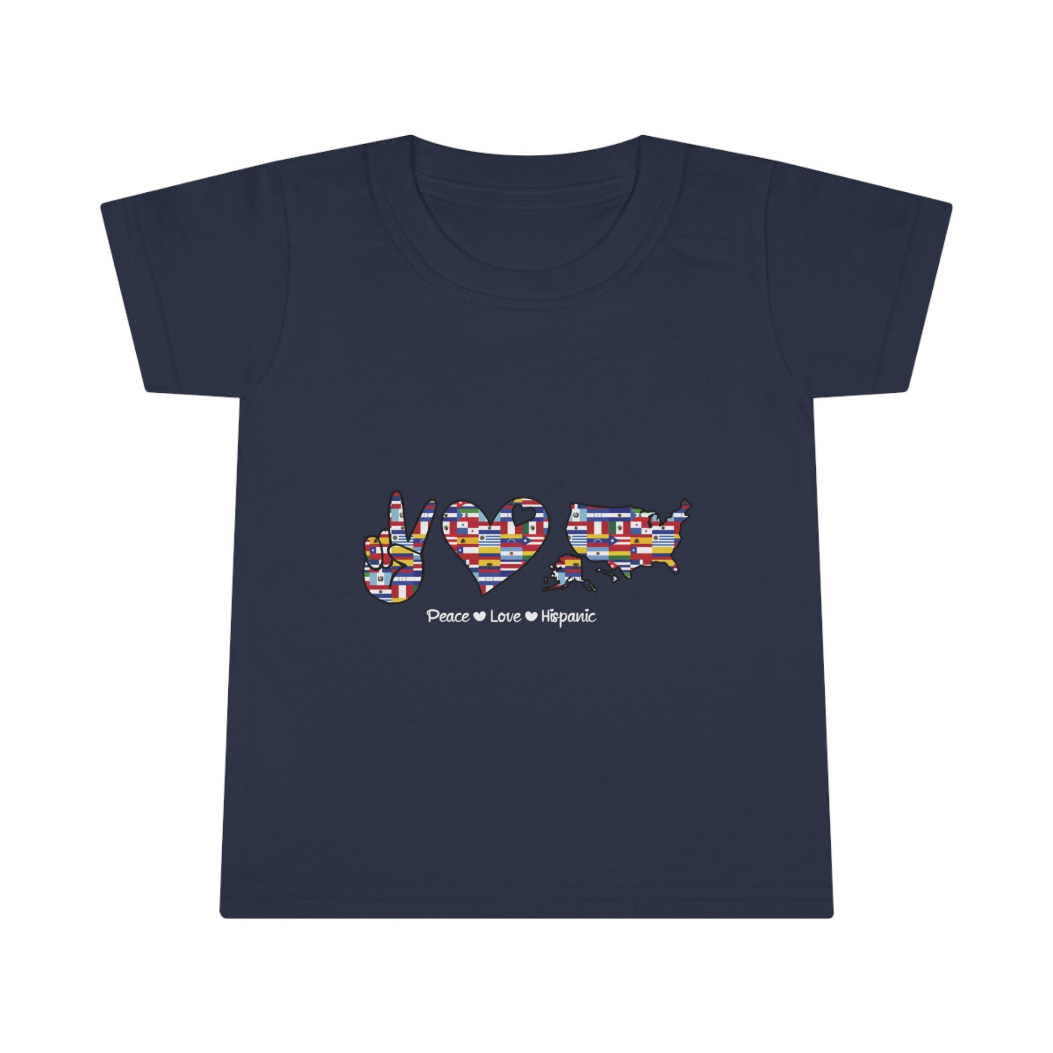 Peace, Love, Hispanic - Hispanic Heritage Month Toddler T-shirt