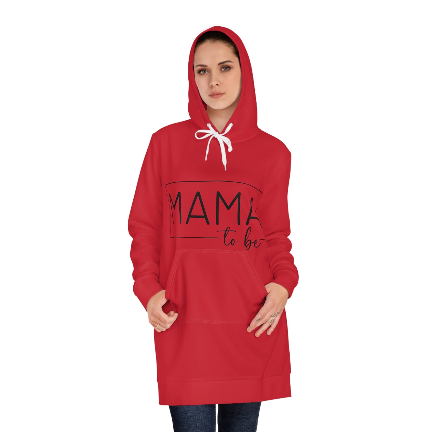 Mama To Be Women's Hoodie Dress (AOP)