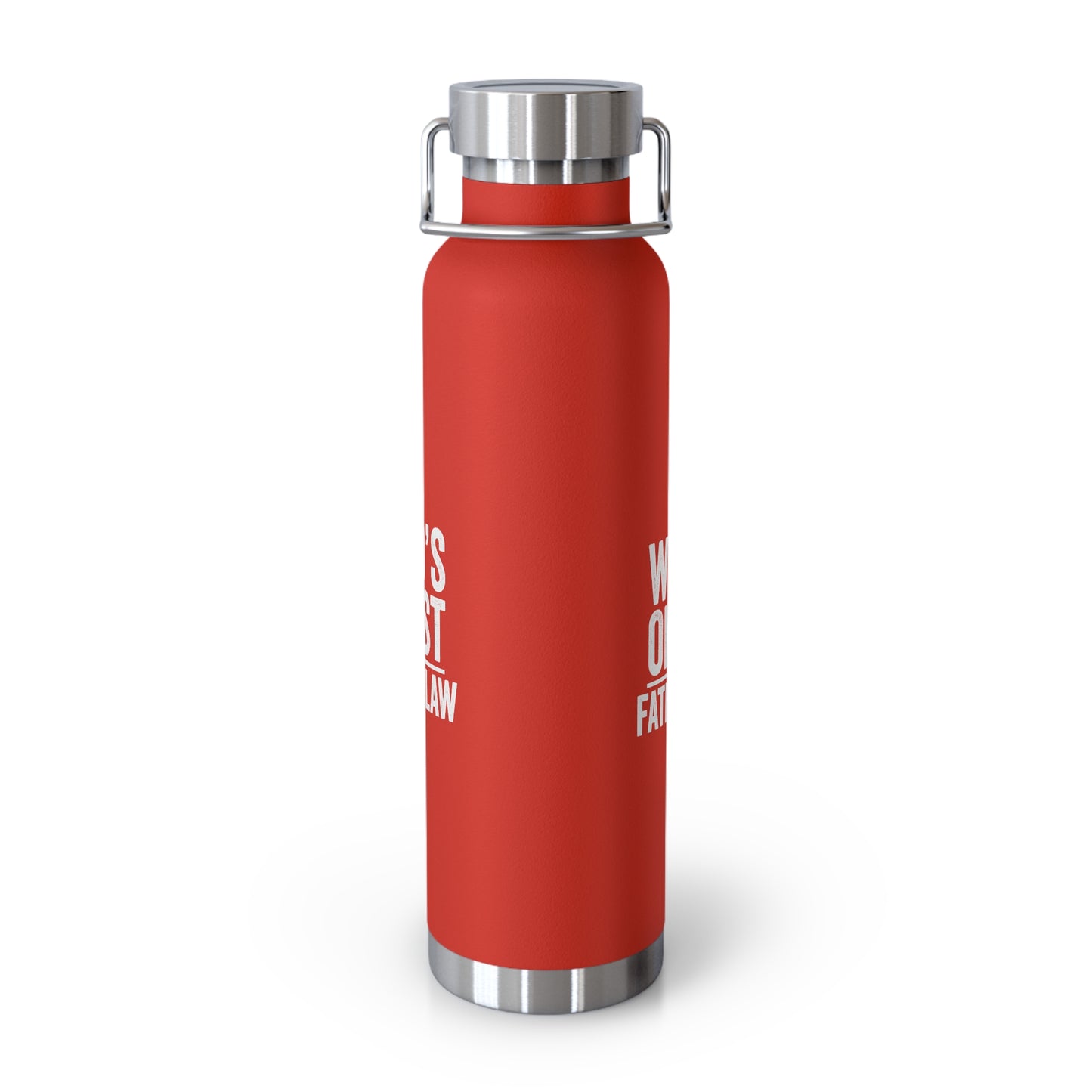 World's Okayest Father-In-Law Copper Vacuum Insulated Bottle, 22oz