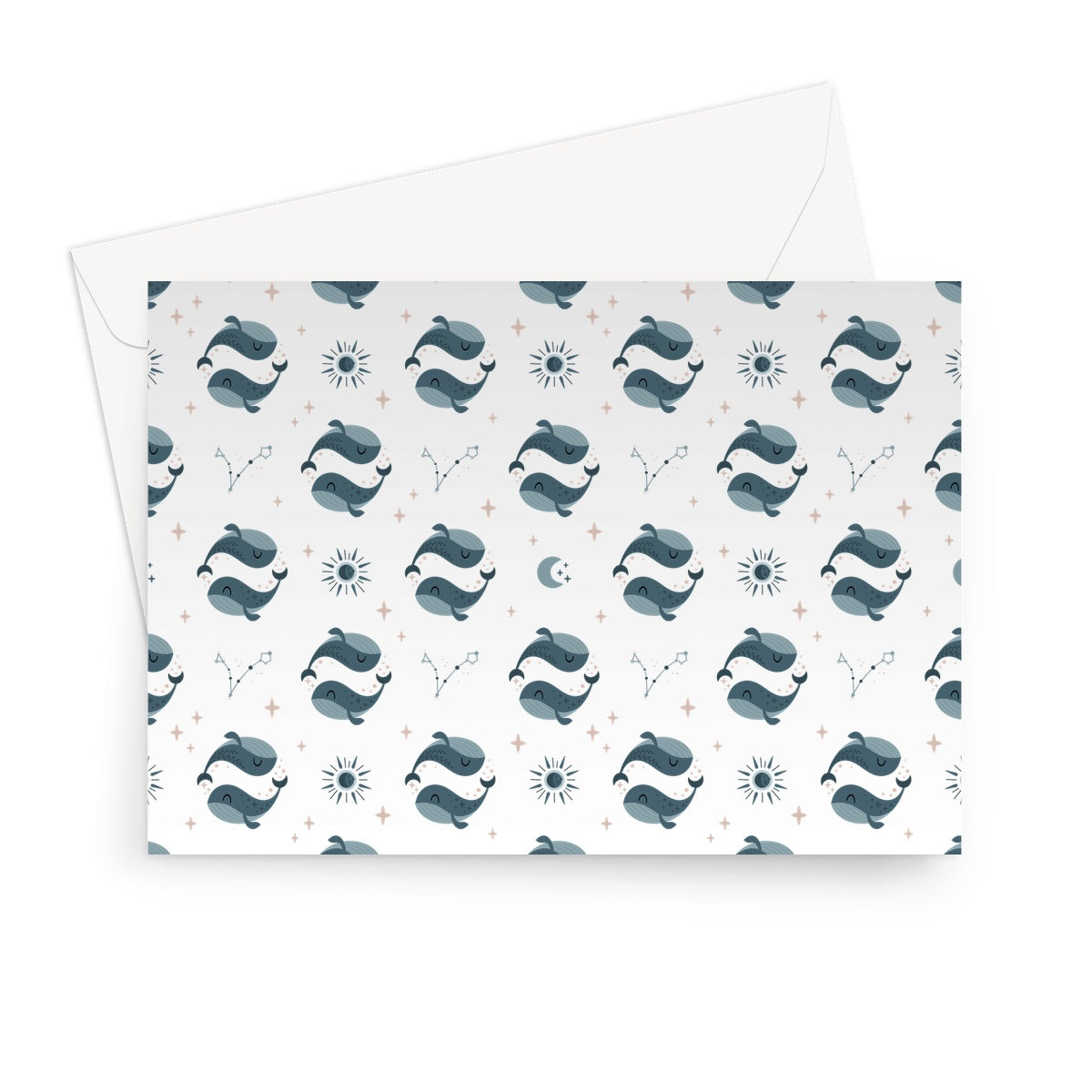 Pisces Pattern Greeting Card