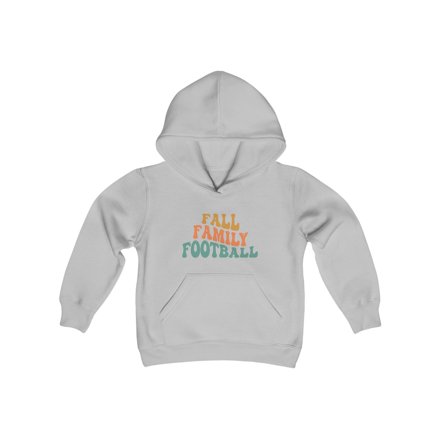 Fall Family Football Youth Heavy Blend Hooded Sweatshirt