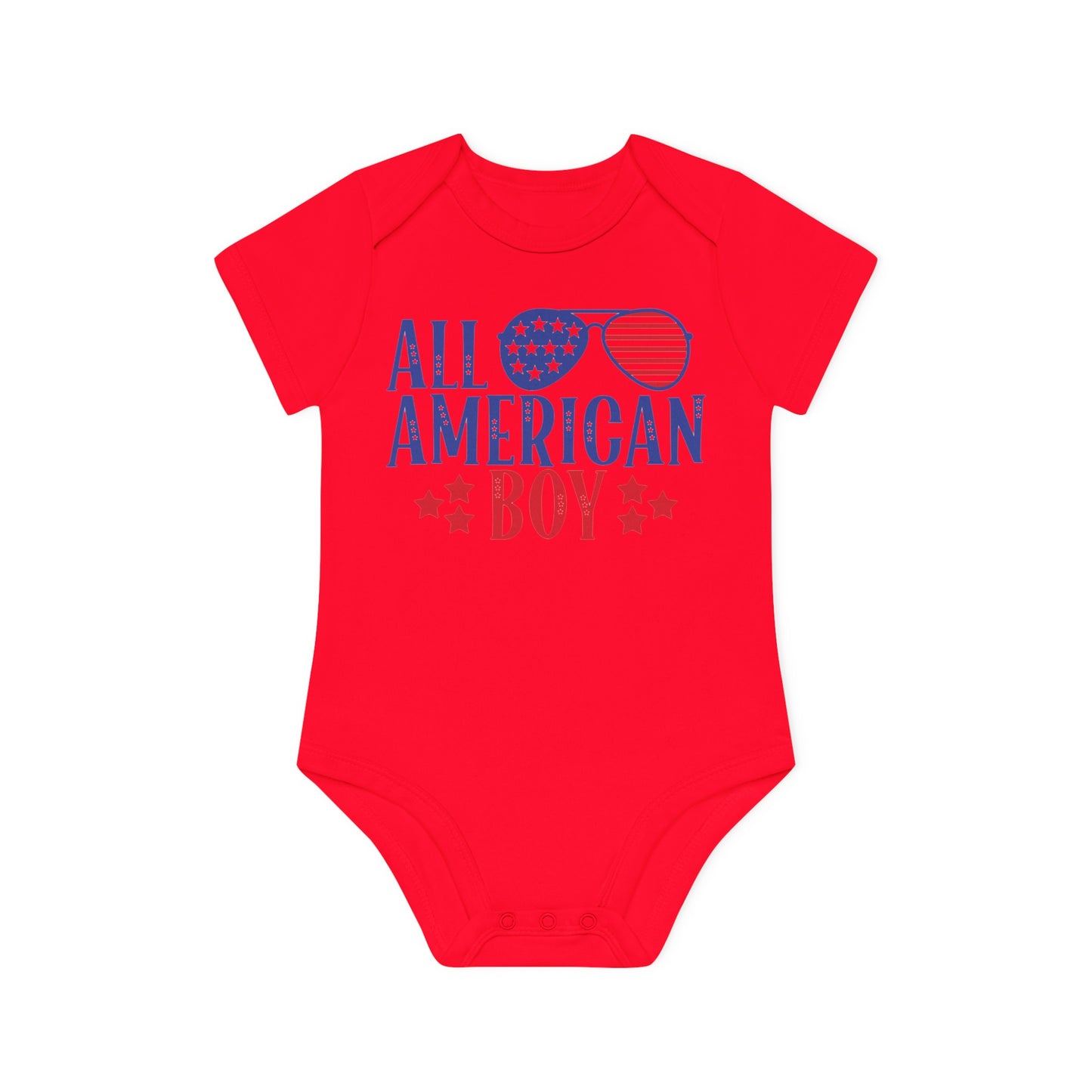 All American Boy, All American Boy Onesie, All American Boy Bodysuit, All American Boy Jumpsuit, Baby Organic Short Sleeve Bodysuit