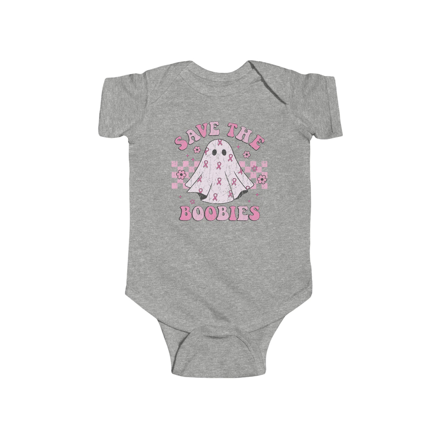 Save The Boobies Breast Cancer Awareness, Infant Fine Jersey Bodysuit