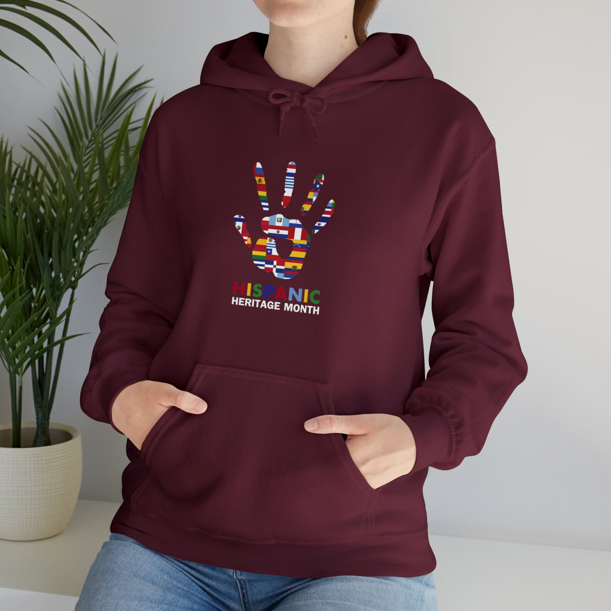 Flag Handprint - Hispanic Heritage Month Unisex Hoodie