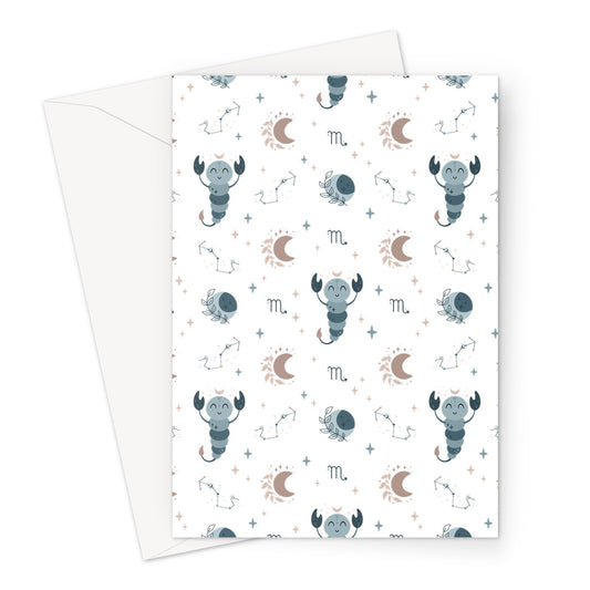 Scorpio Pattern Greeting Card