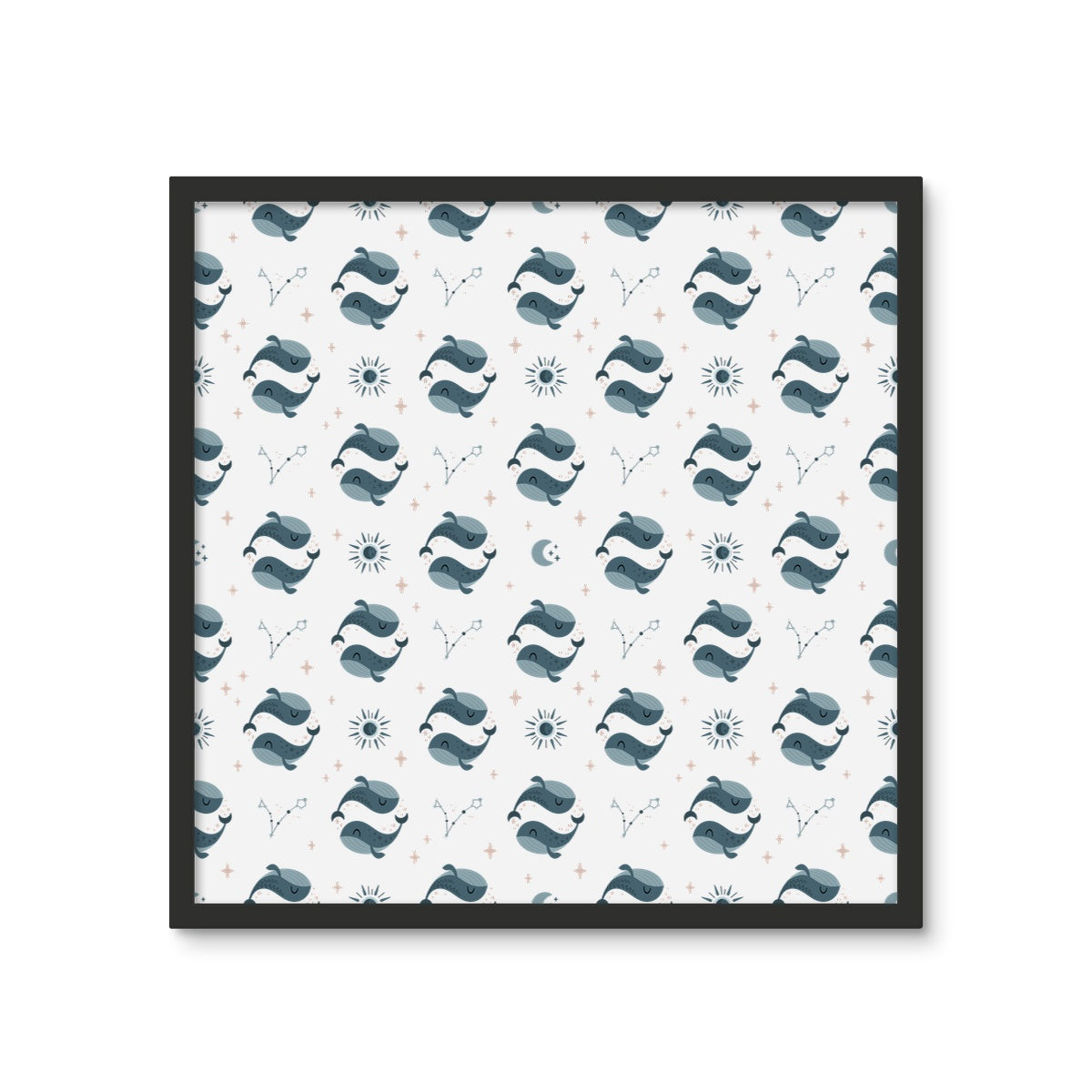 Pisces Pattern Framed Photo Tile