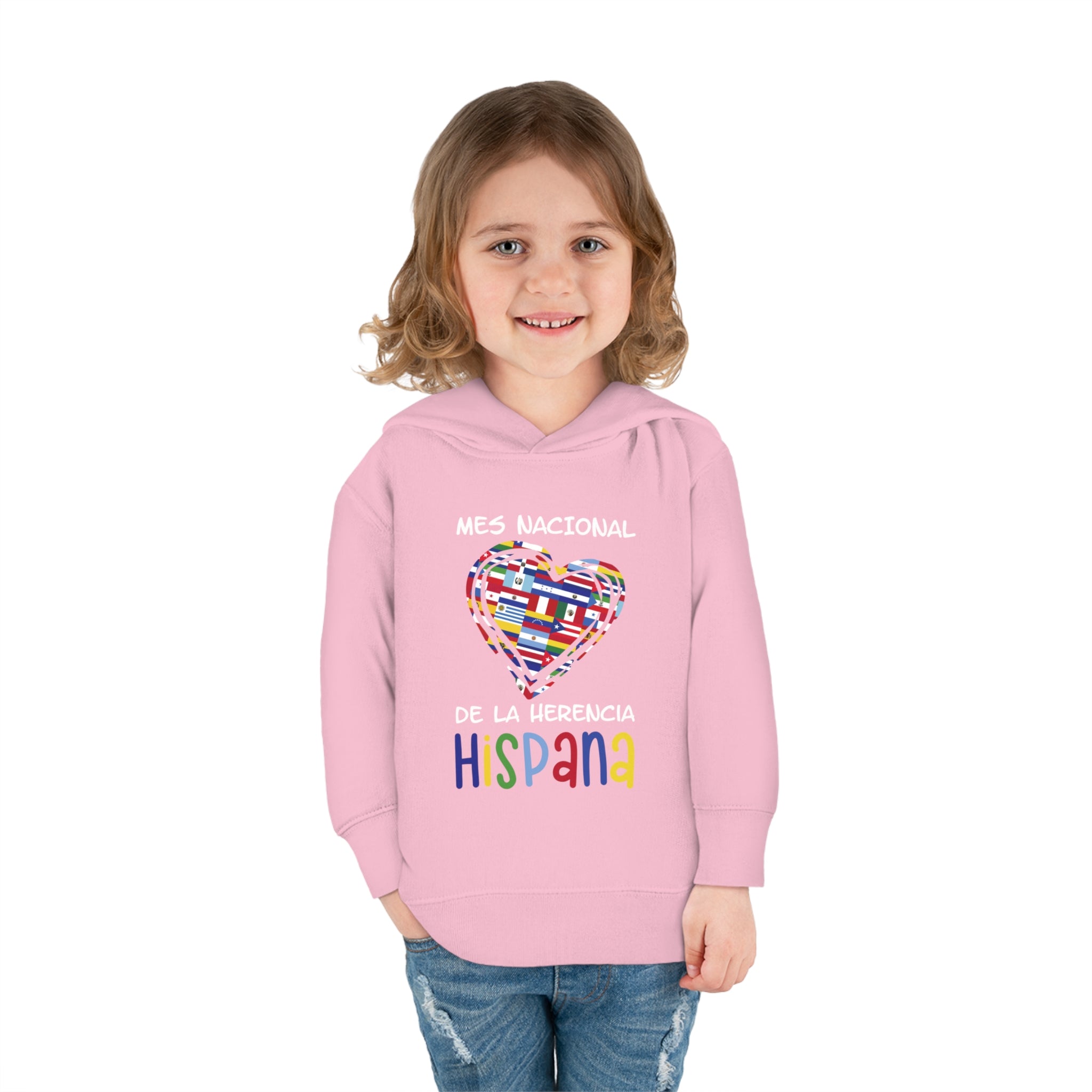 Mes Nacional Heart - Hispanic Heritage Month Toddler Hoodie