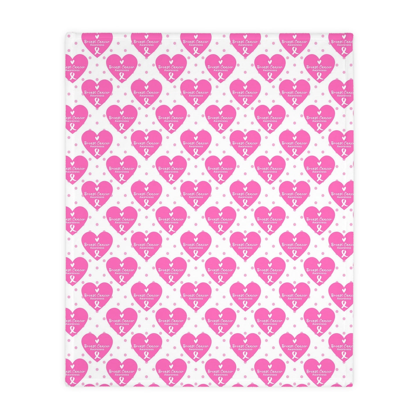 Breast Cancer Awareness, BCA Blanket, Breat Cancer Blanket, Velveteen Microfiber Blanket (Two-sided print)