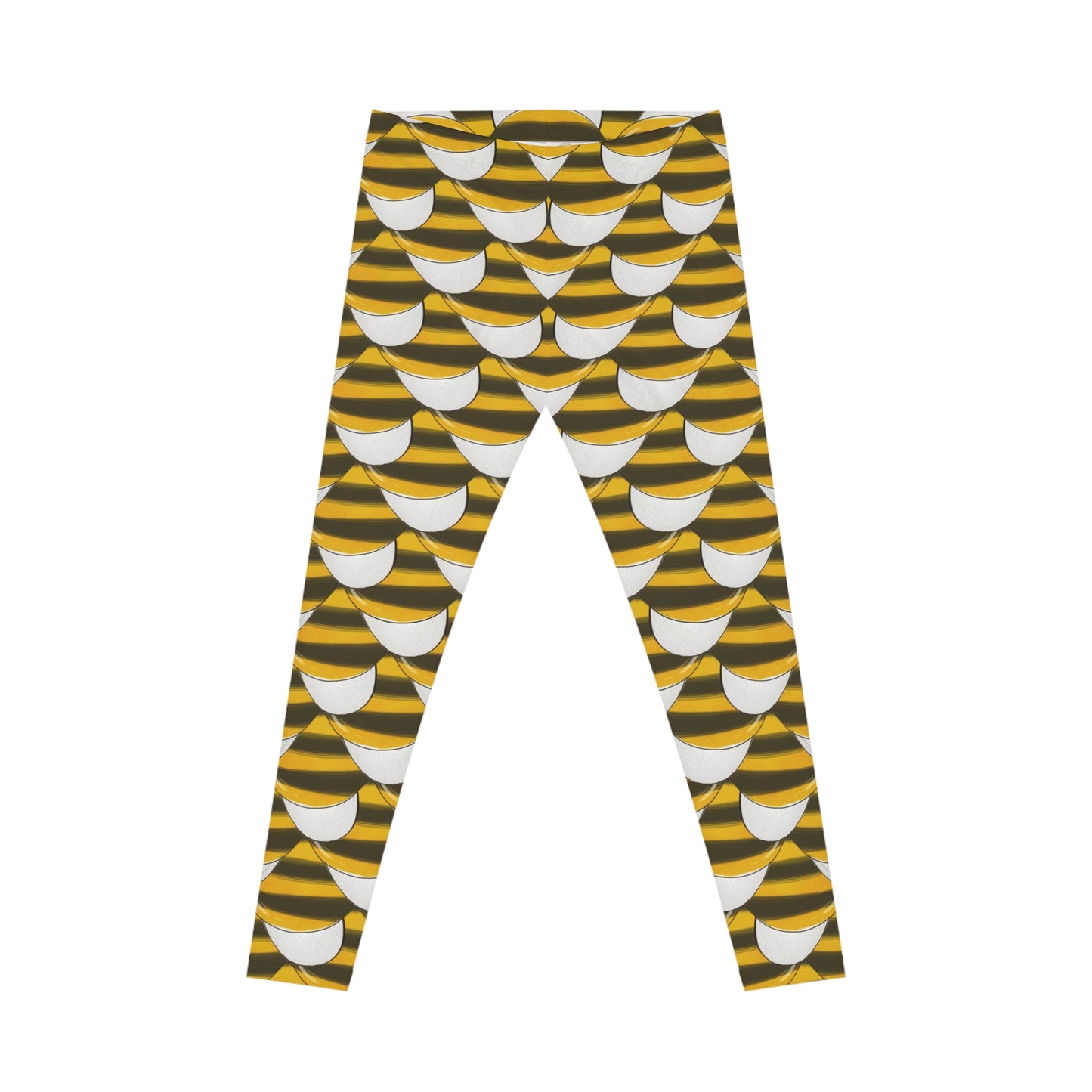 Yellow & Black Pattern Women's Casual Leggings